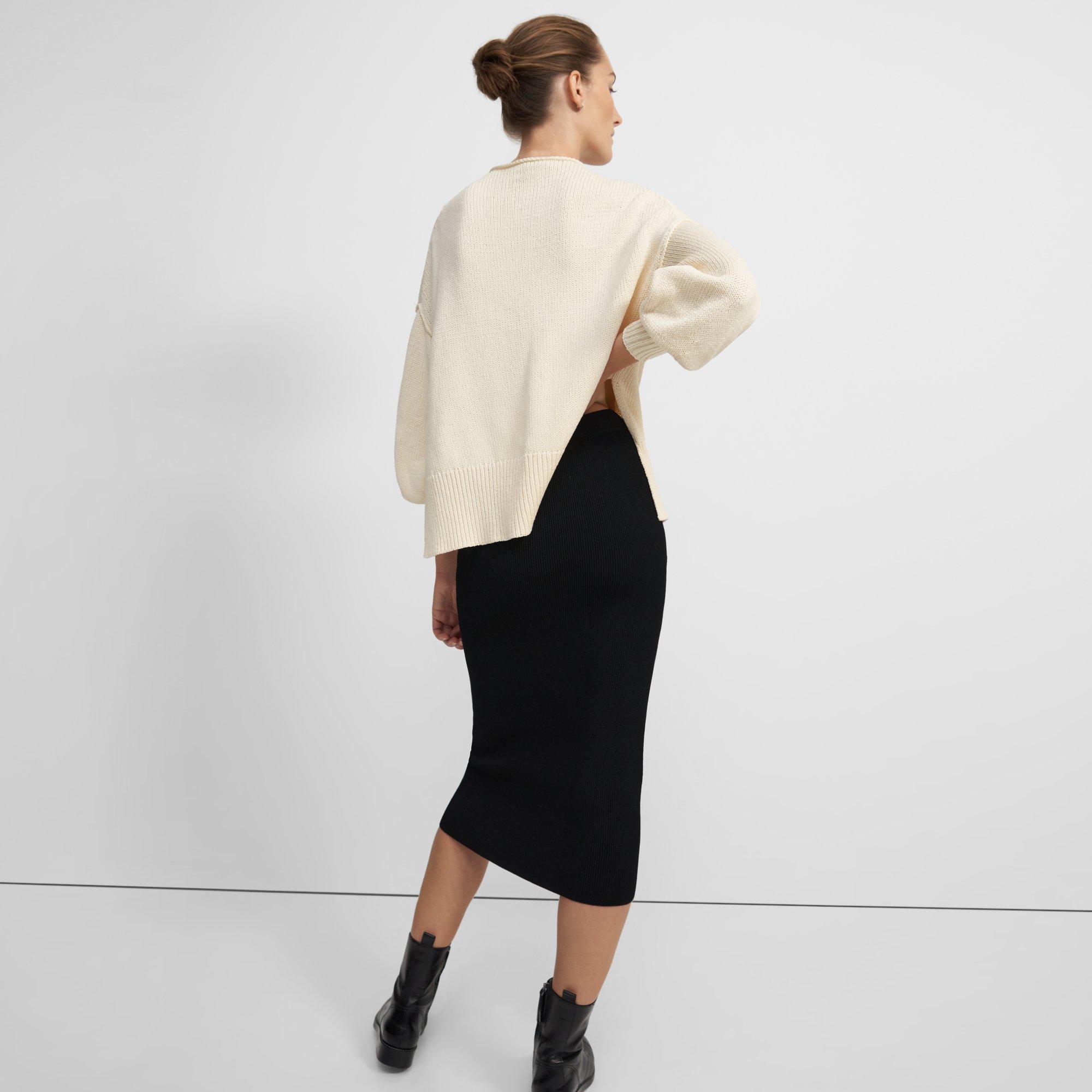 theory twisted rib skirt