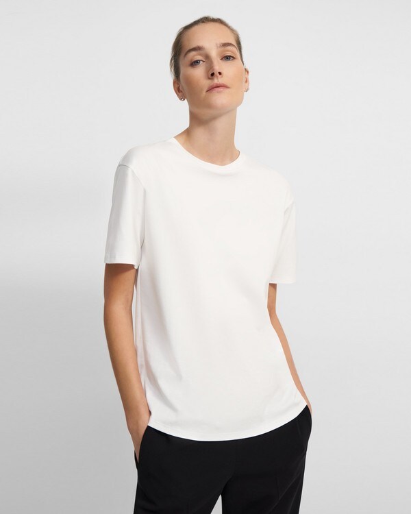 Short-Sleeve Perfect Tee in Cotton Jersey