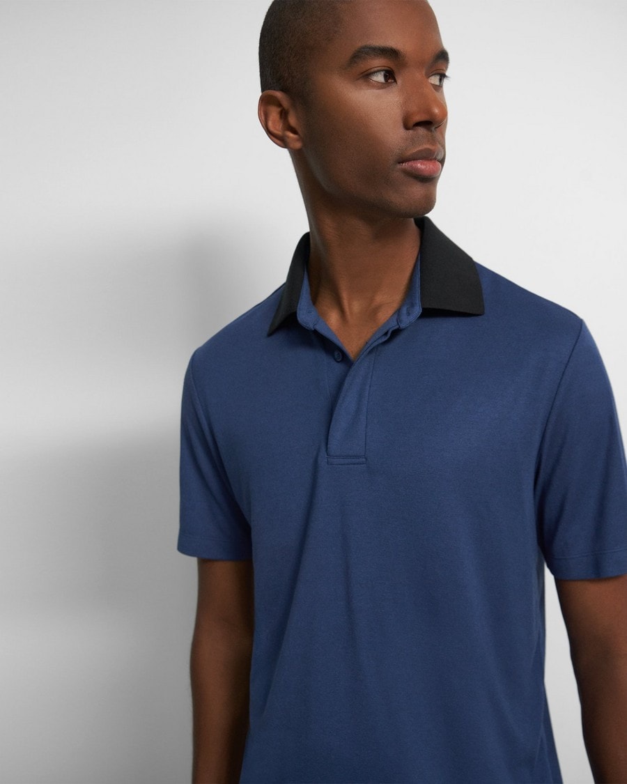 Kayser Polo Shirt in Anemone Modal Jersey