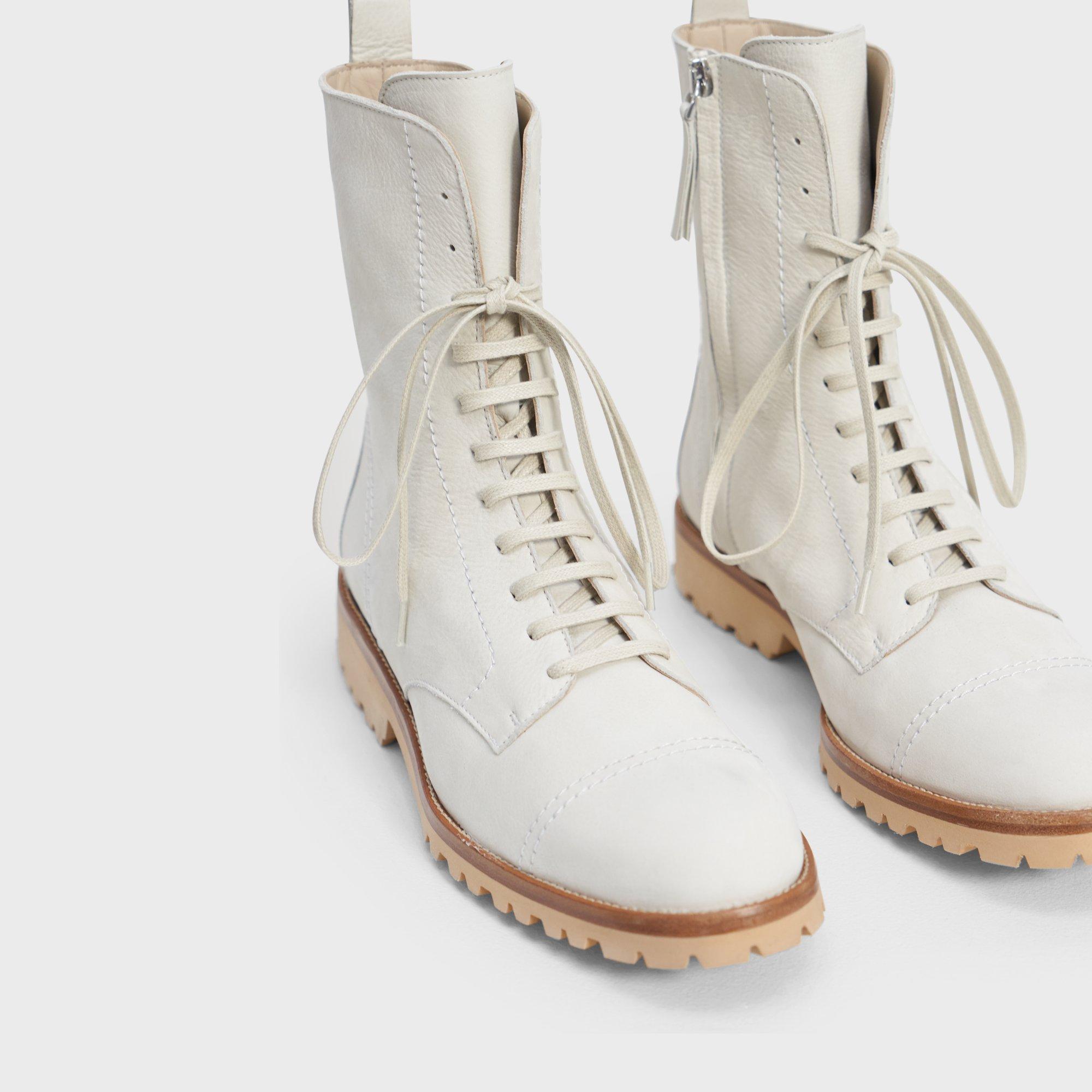 theory lace lug boot