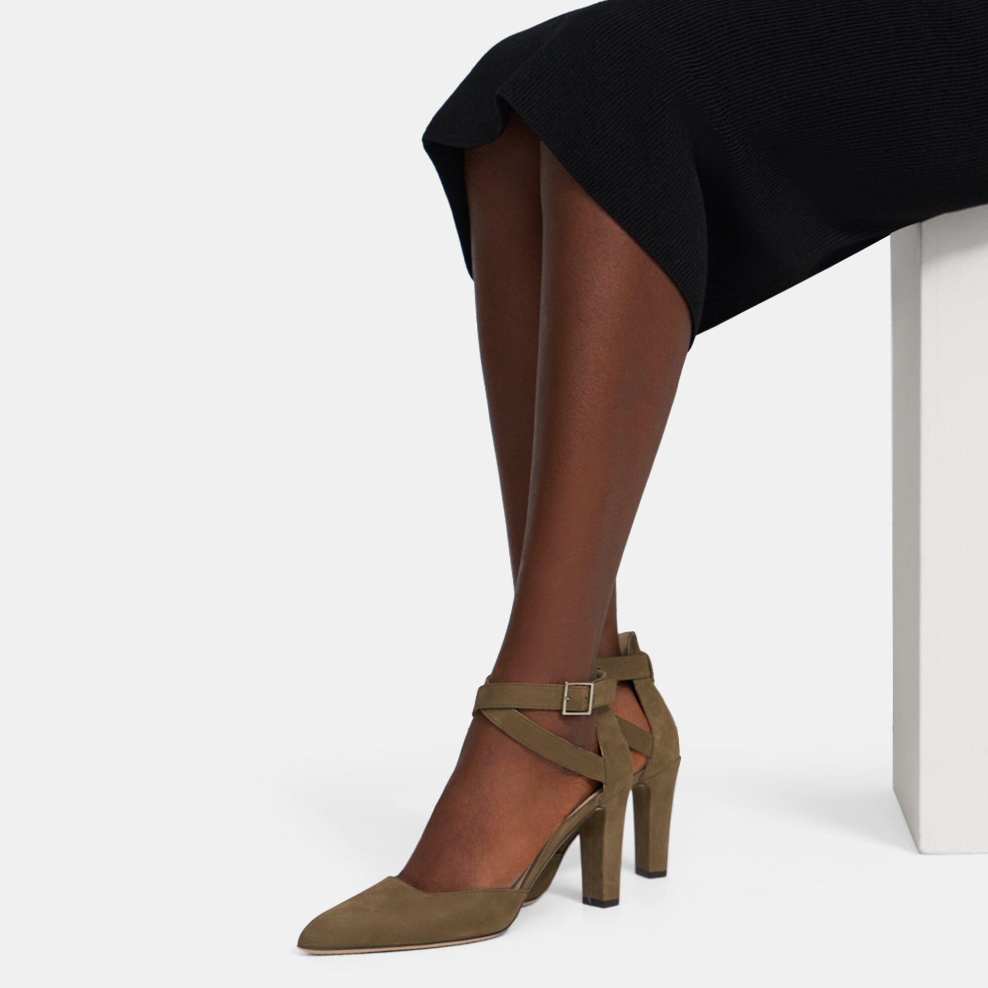 Ankle Wrap Heel in Nubuck