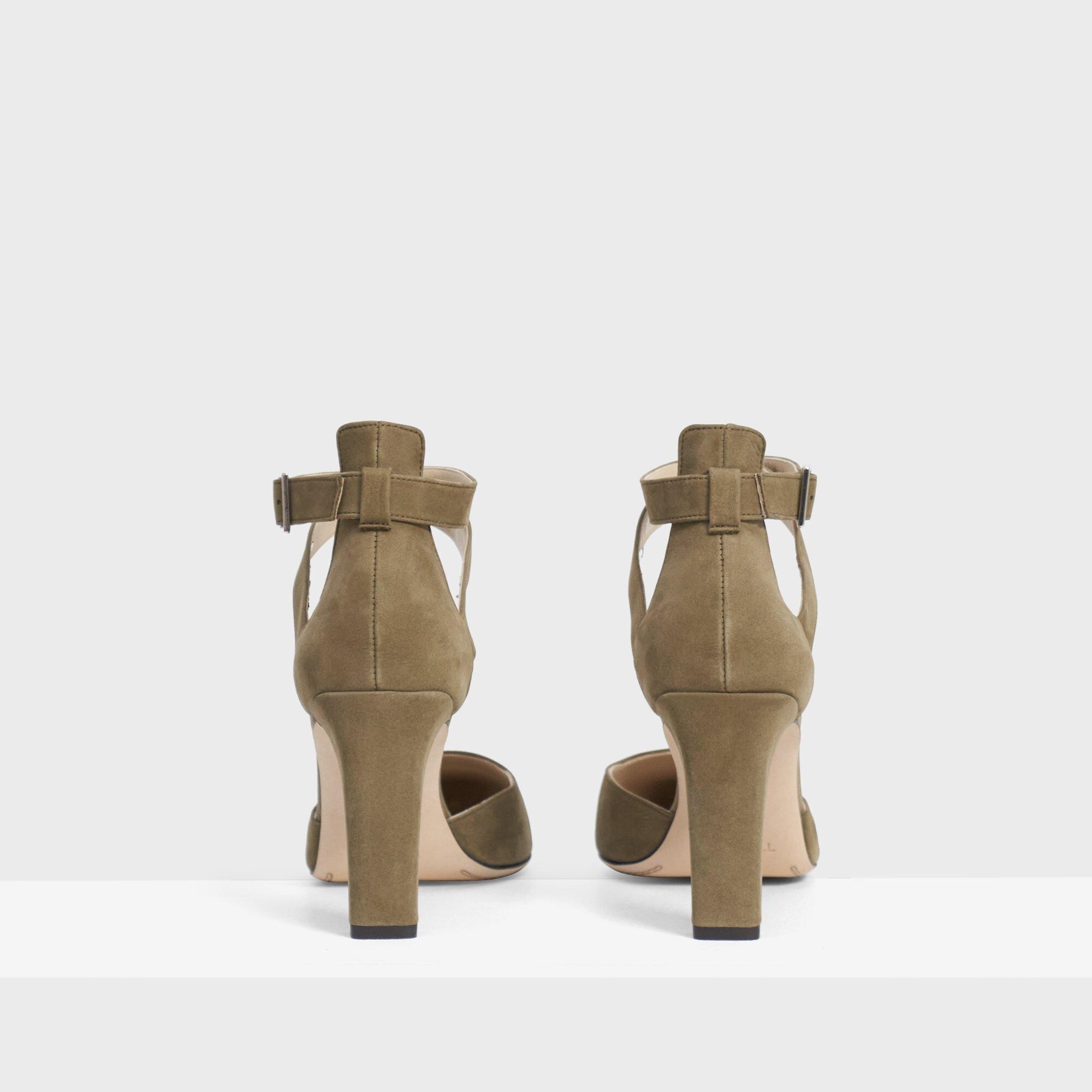 Ankle Wrap Heel in Nubuck