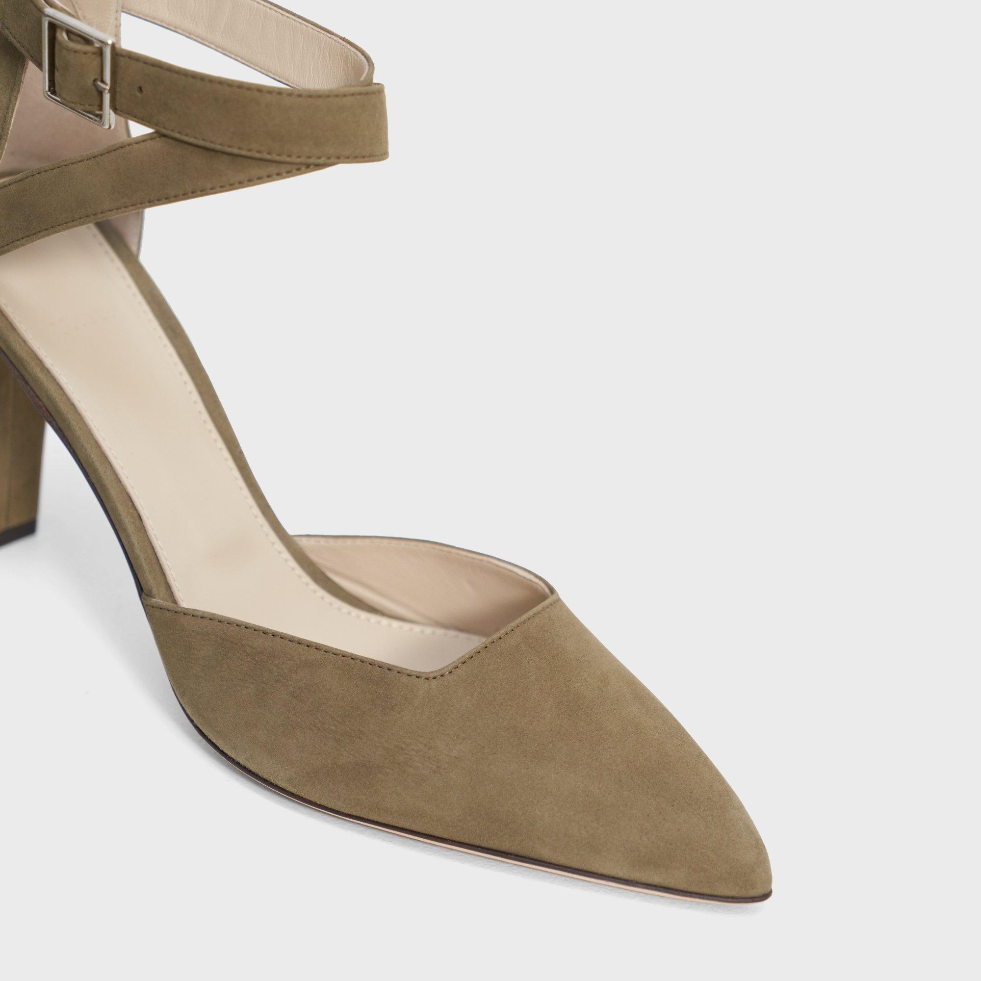 Ankle Wrap Heel in Nubuck