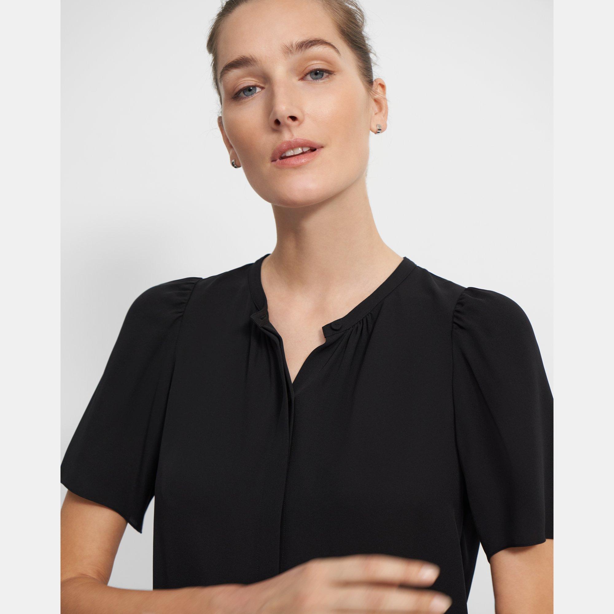 SS RUCHED BLOUSE | Theory Outlet