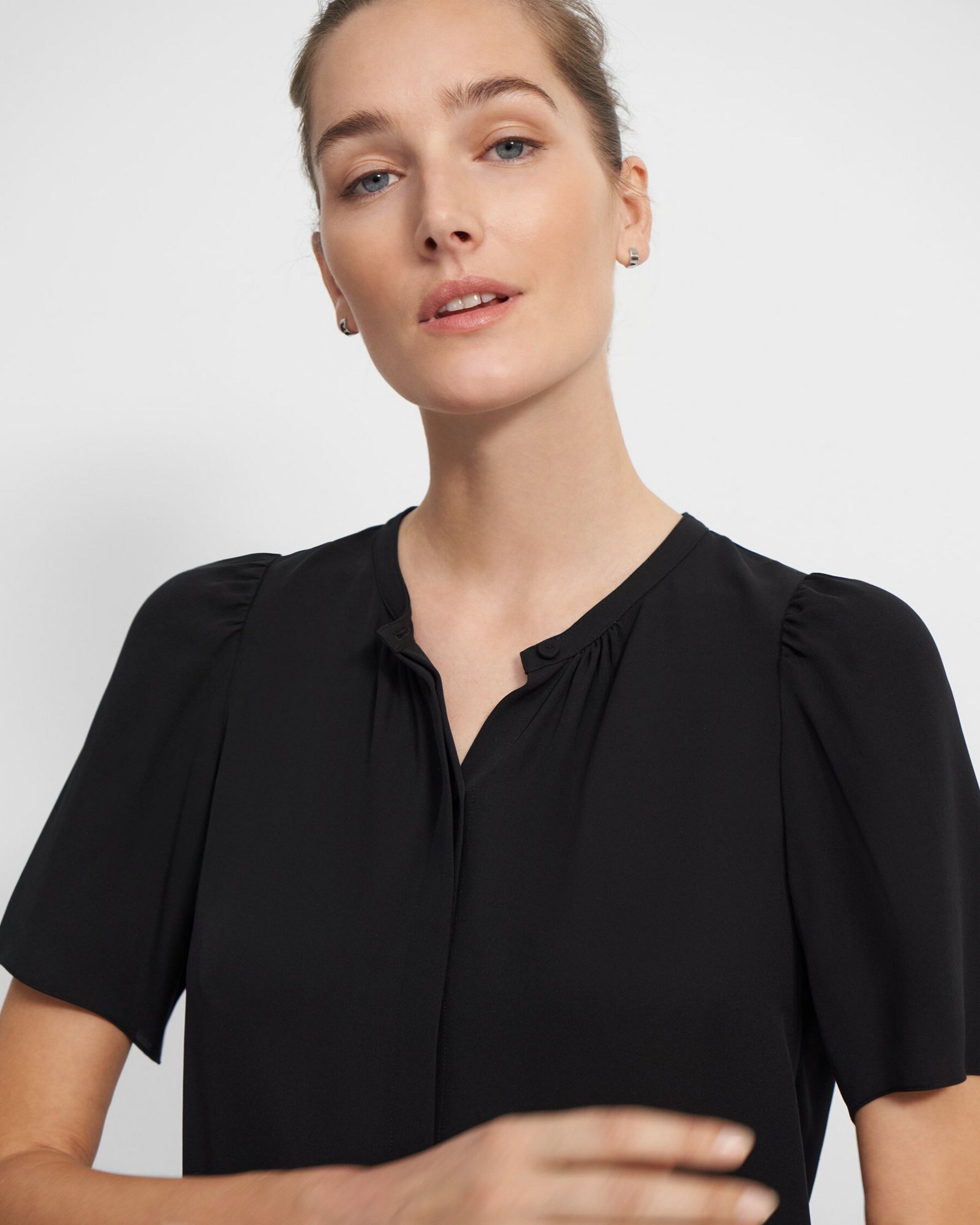SS RUCHED BLOUSE | Theory Outlet