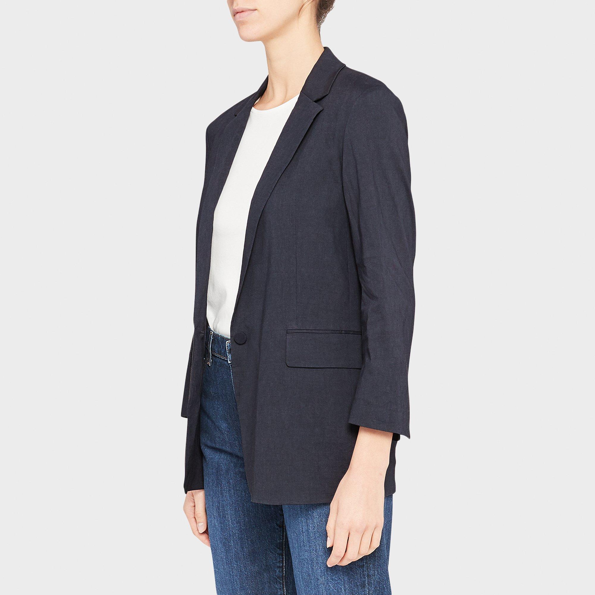 Casual Blazer in Stretch Linen