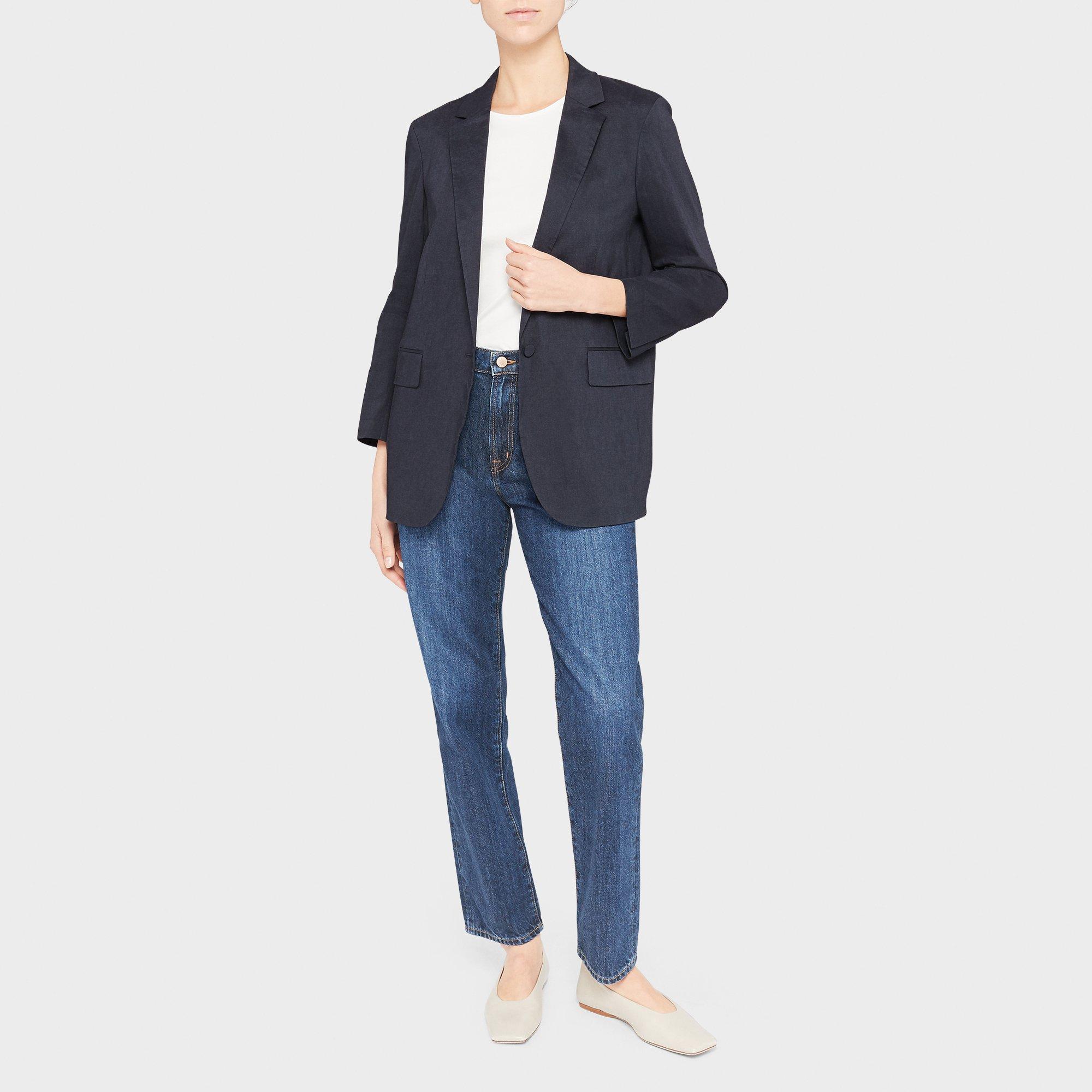 Casual Blazer in Stretch Linen