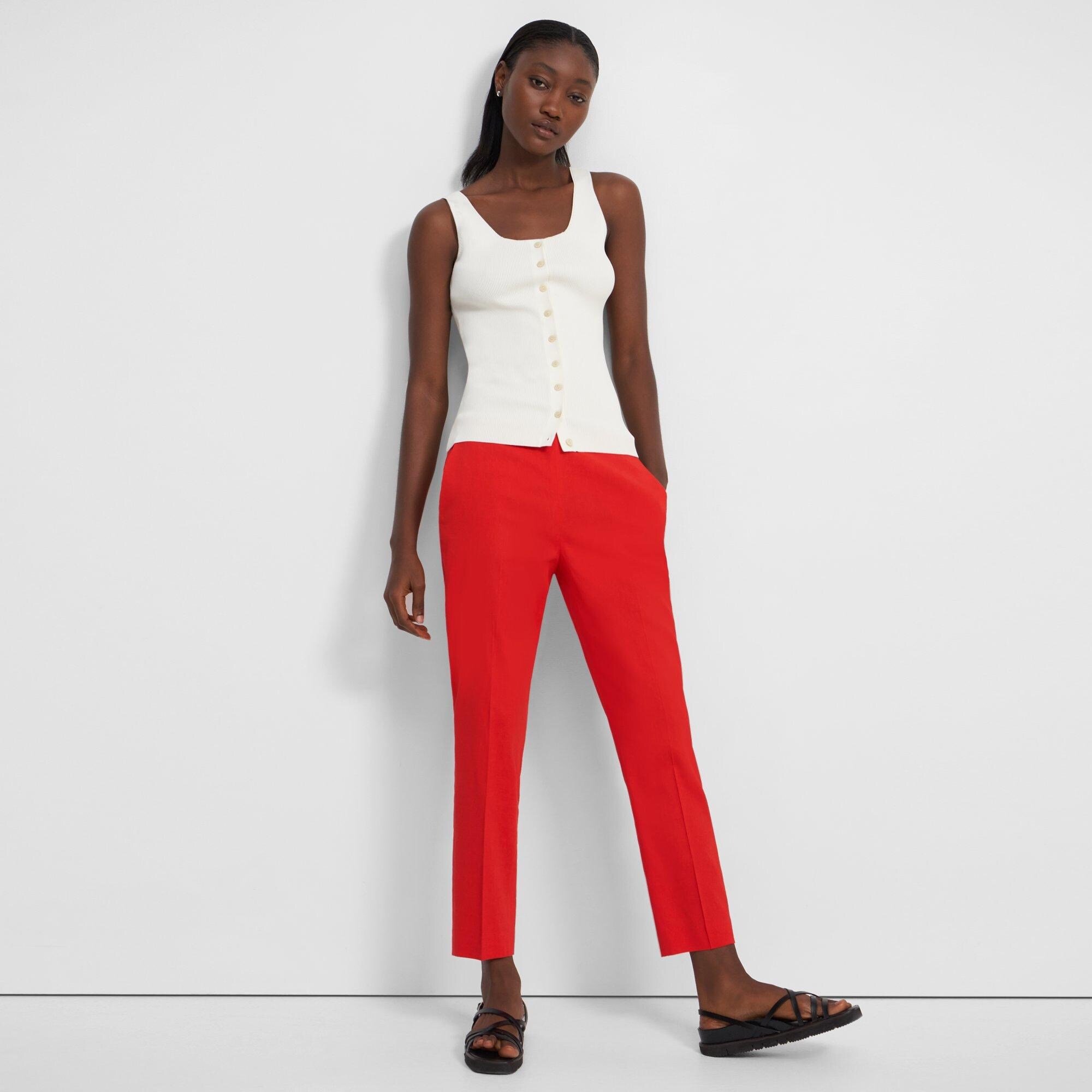 Treeca Side Zip Pant in Good Linen