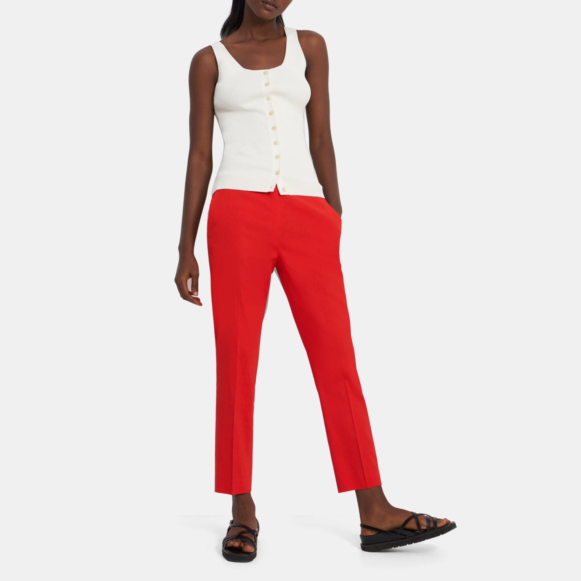 Treeca Side Zip Pant in Good Linen