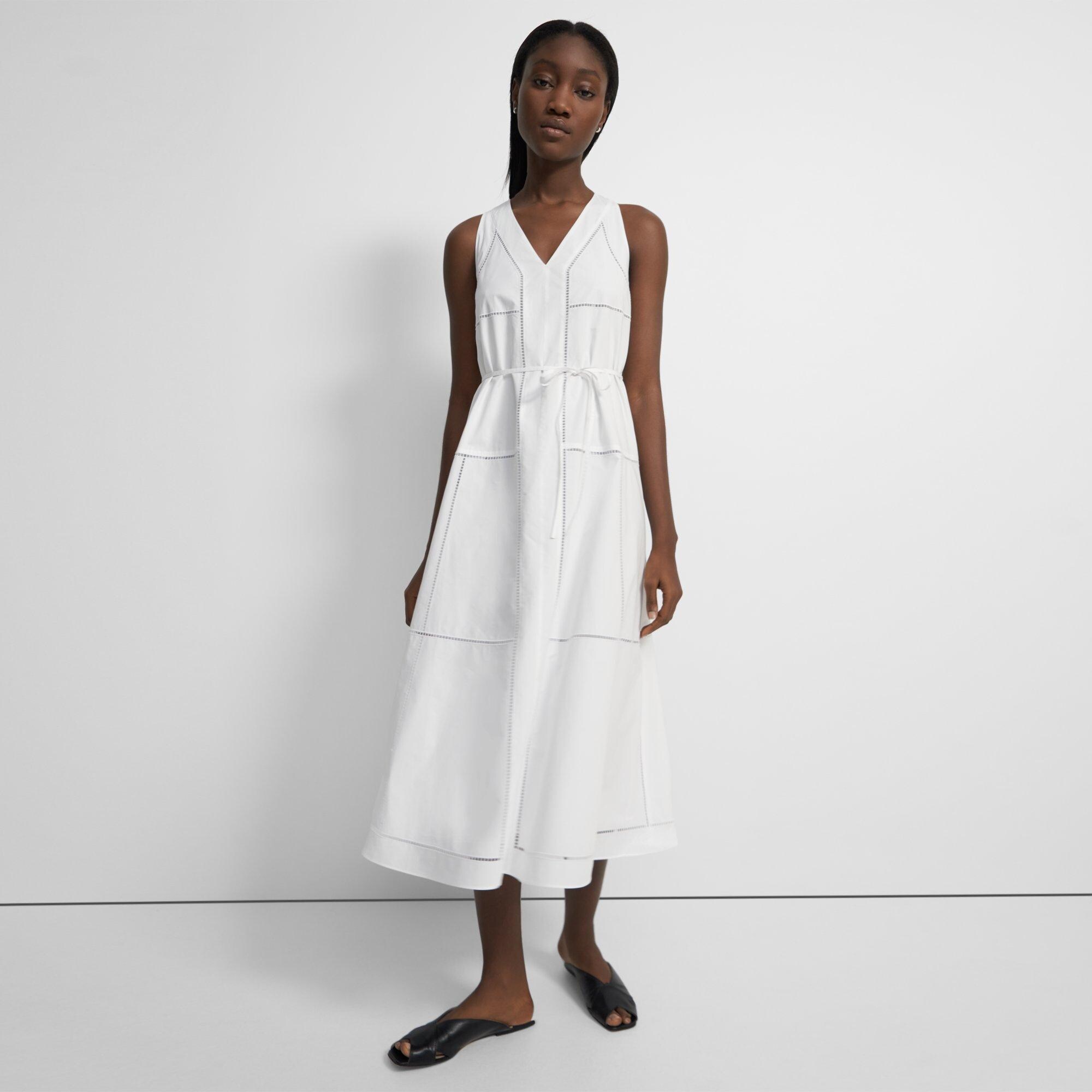 sleeveless eyelet dress