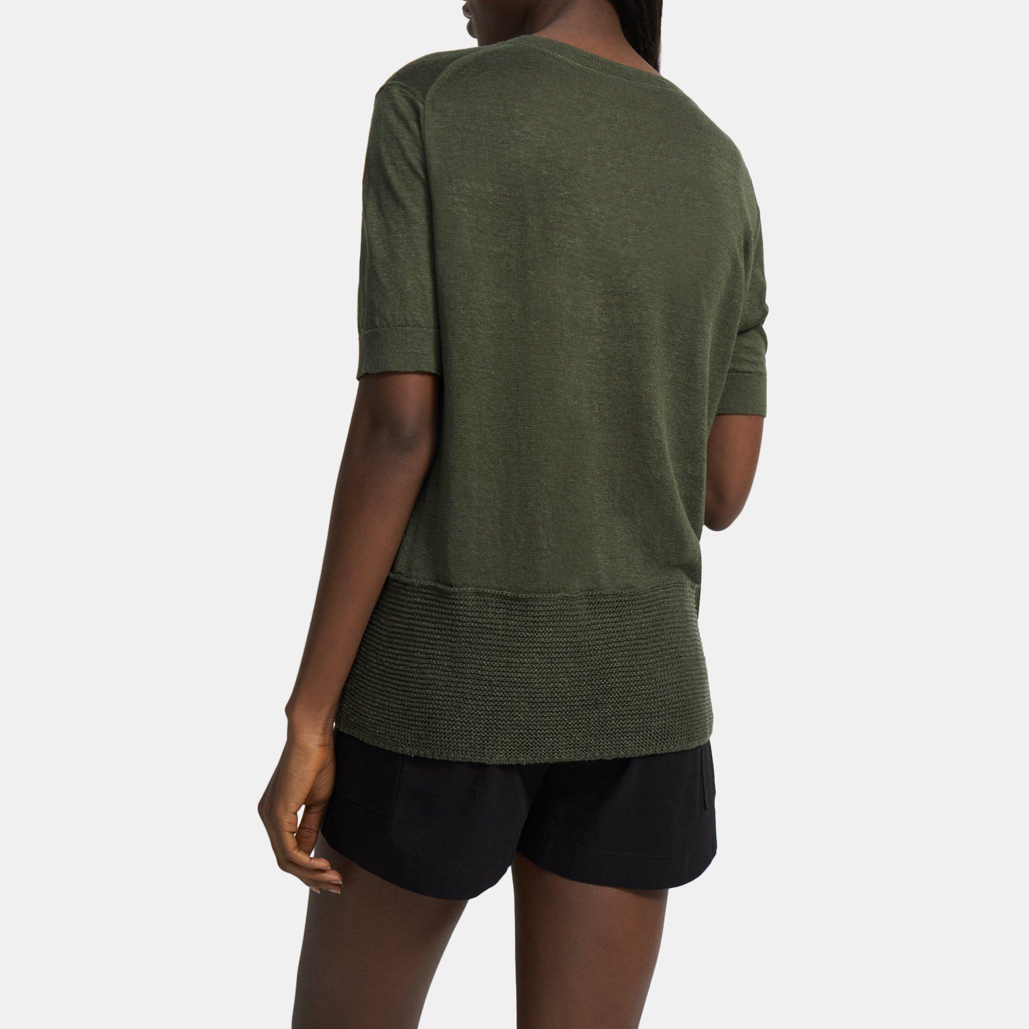 Crewneck Tee in Linen Blend