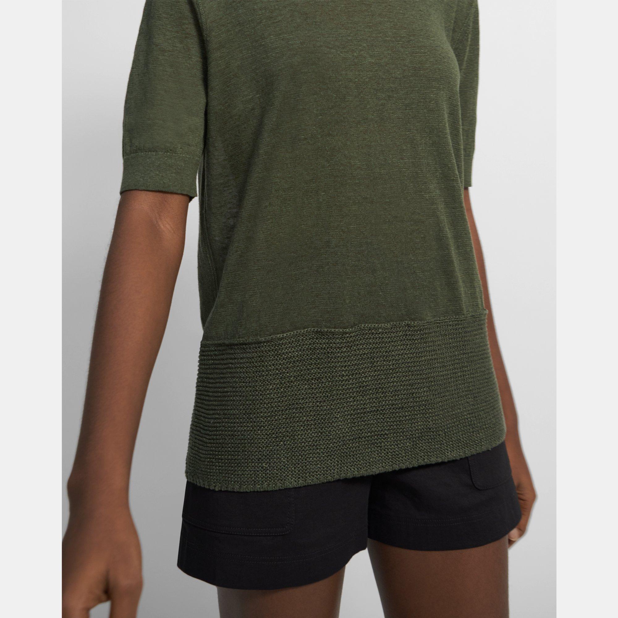 Crewneck Tee in Linen Blend
