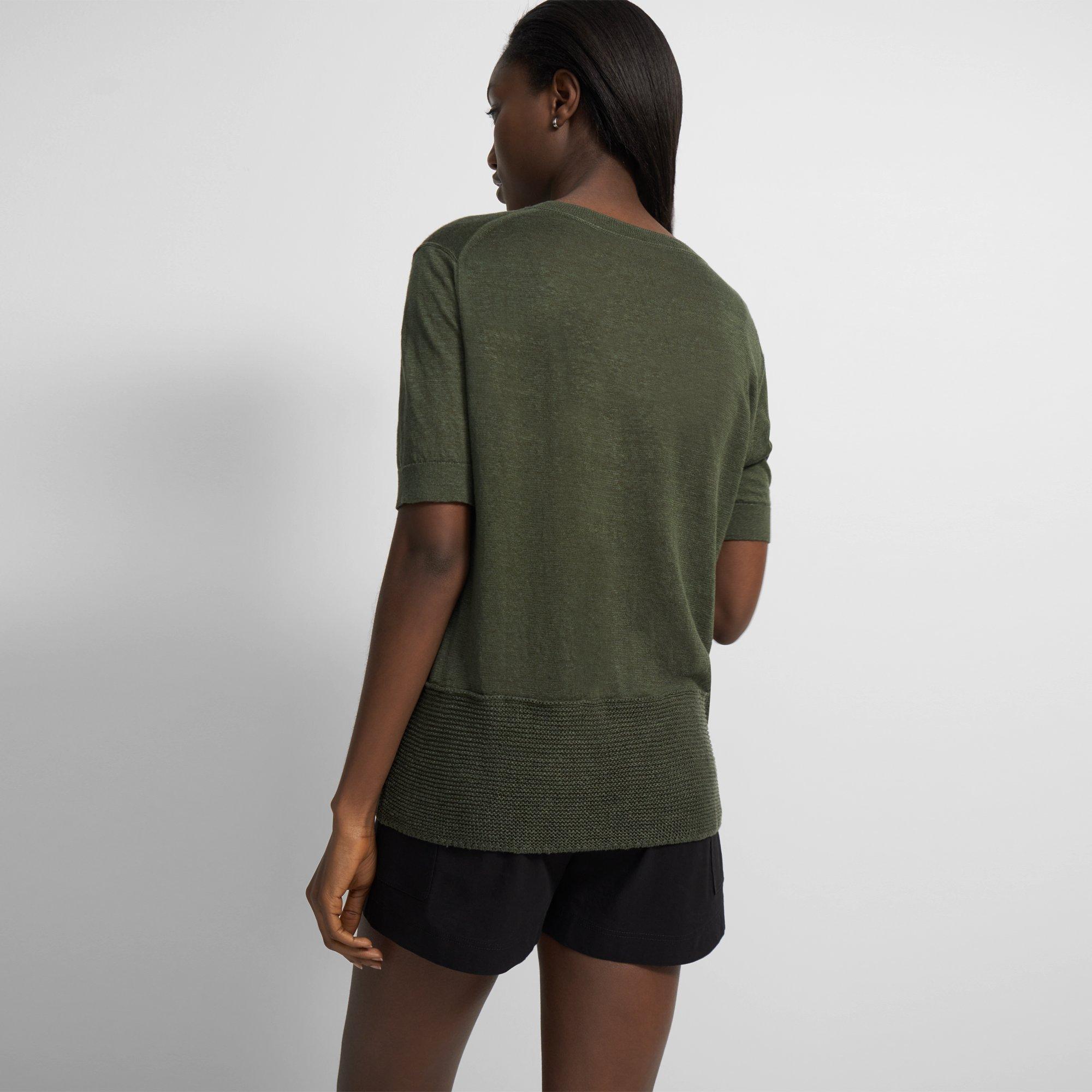 Crewneck Tee in Linen Blend