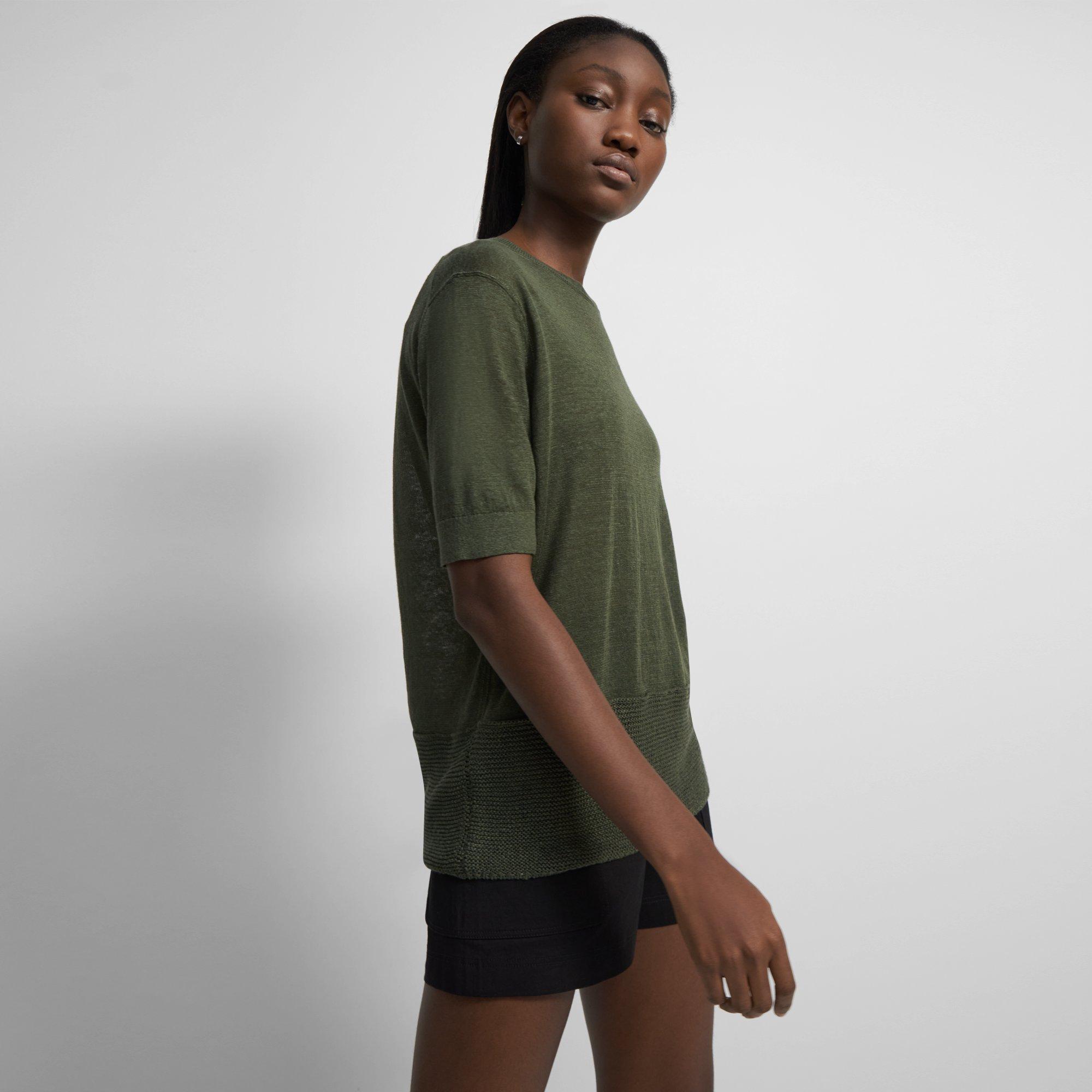Crewneck Tee in Linen Blend