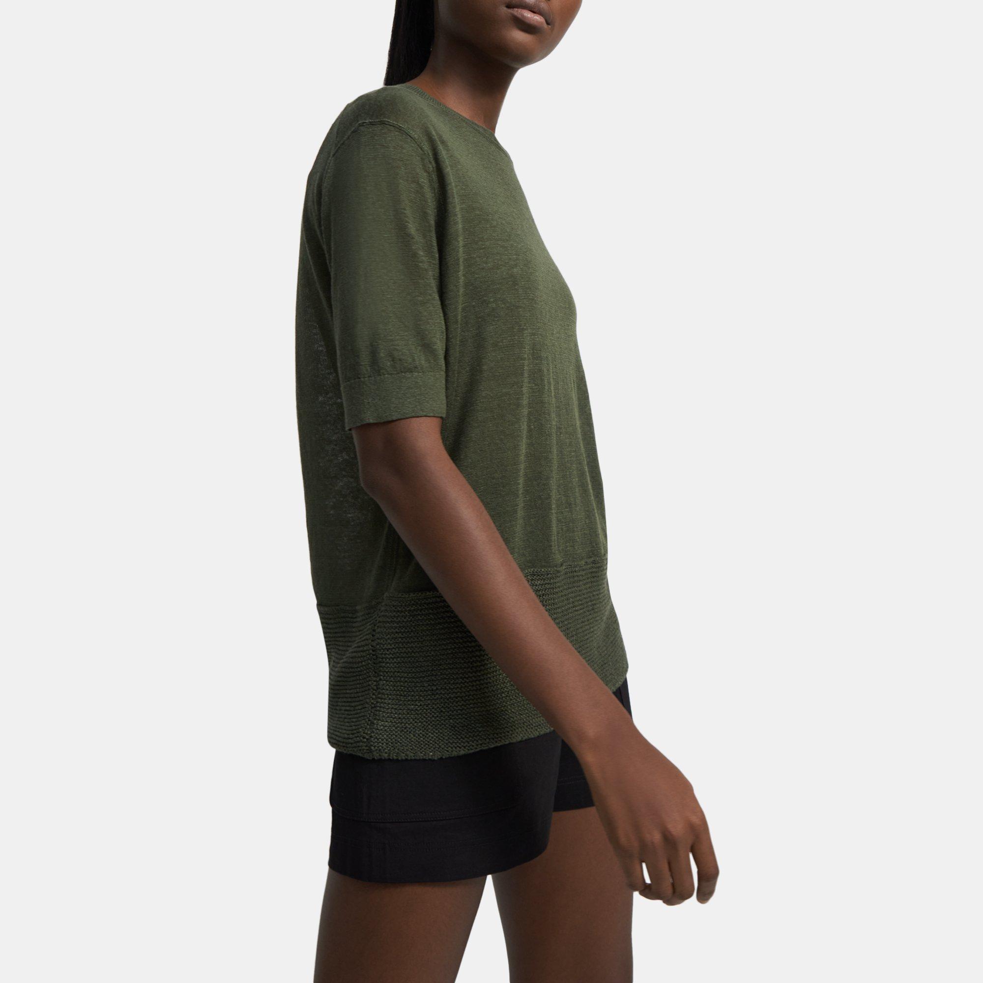 Crewneck Tee in Linen Blend