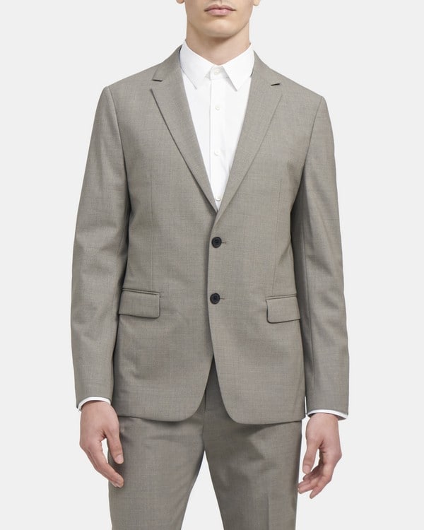 Unstructured Suit Jacket in Stretch Wool