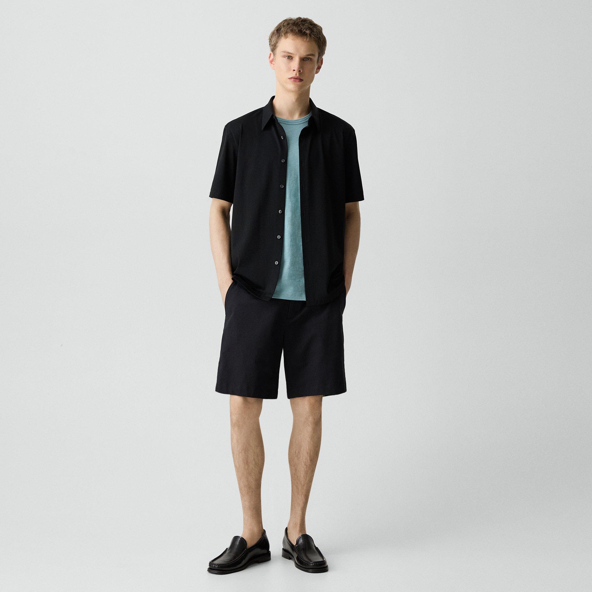 Irving Short-Sleeve Shirt in Structure Knit