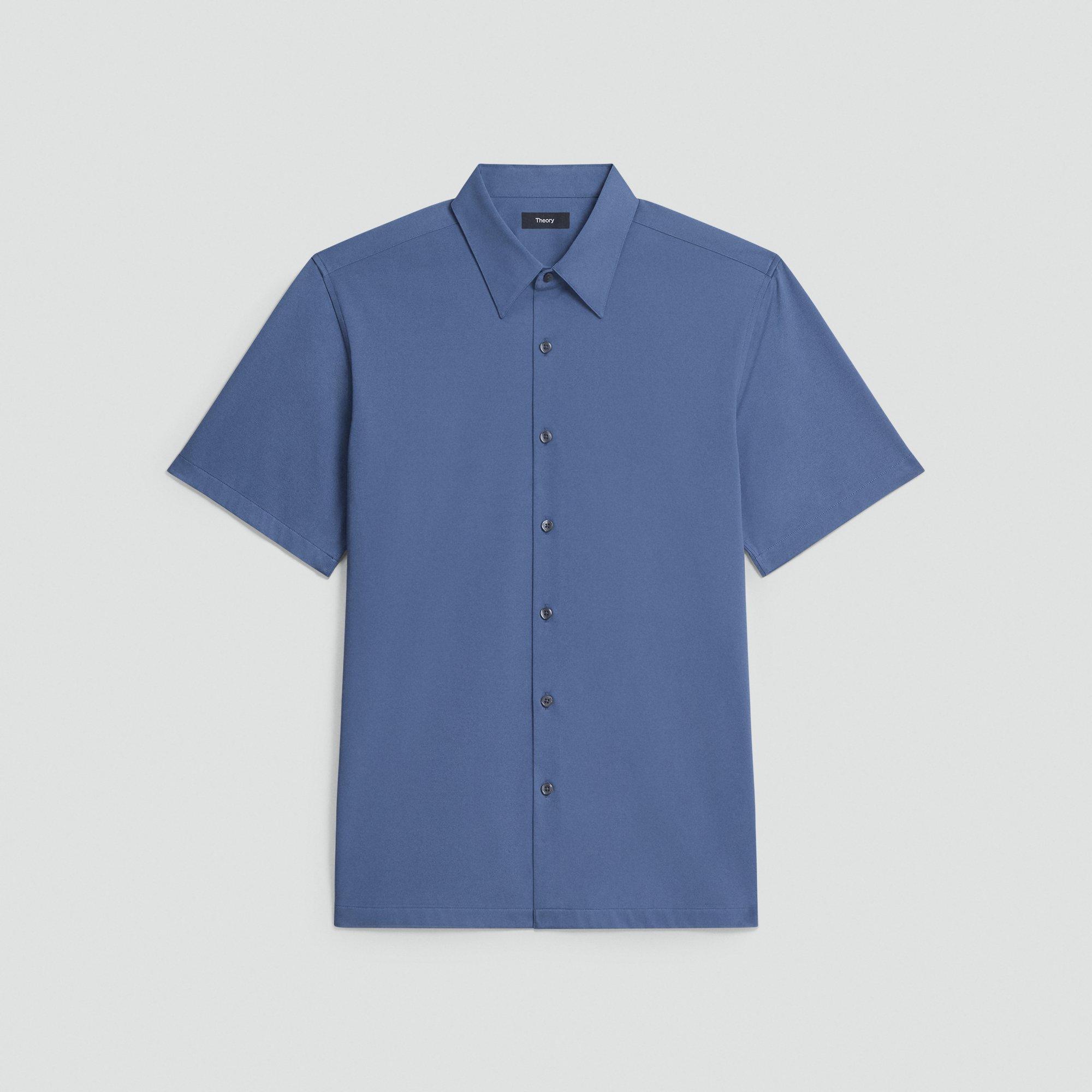 Irving Short-Sleeve Shirt in Structure Knit