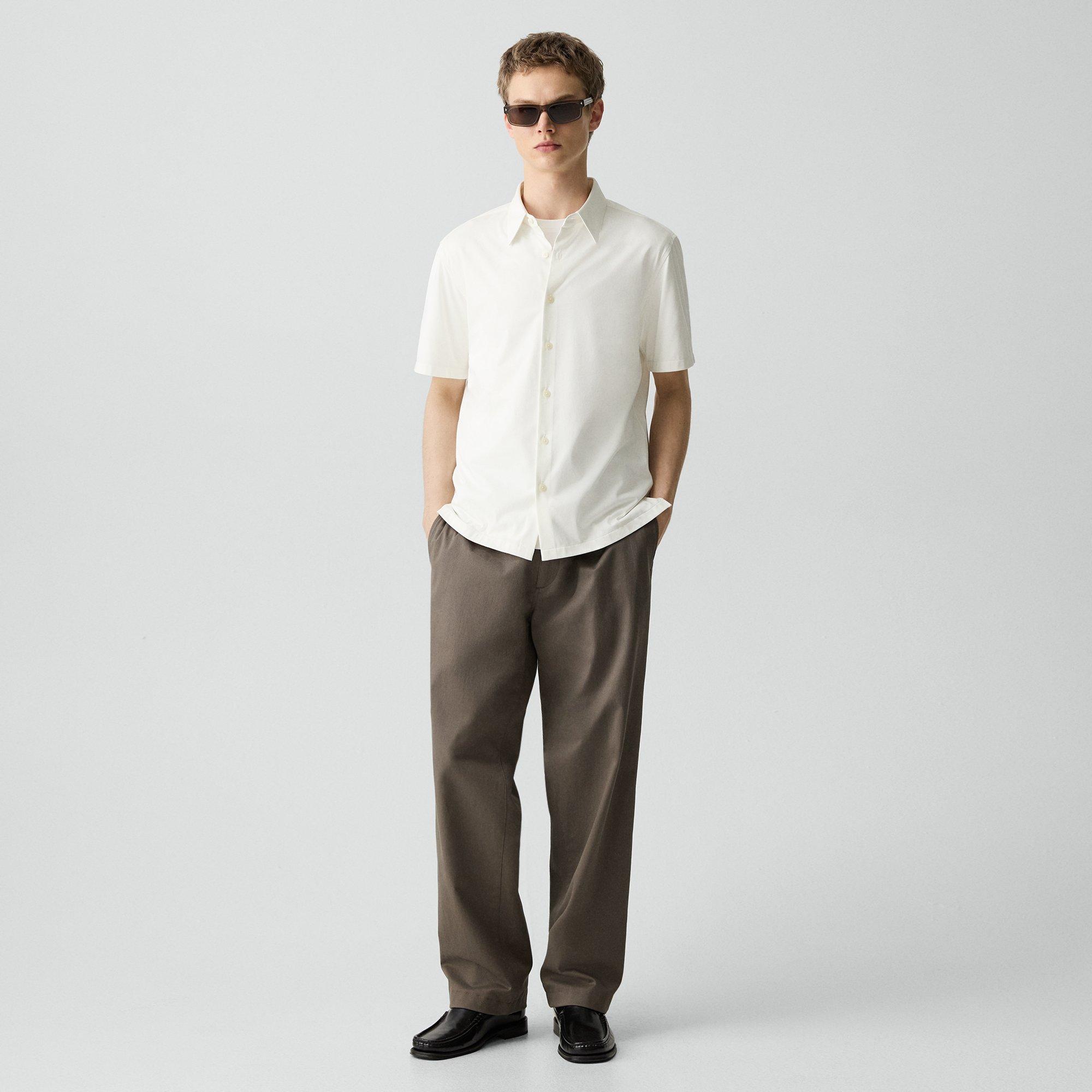 Irving Short-Sleeve Shirt in Structure Knit