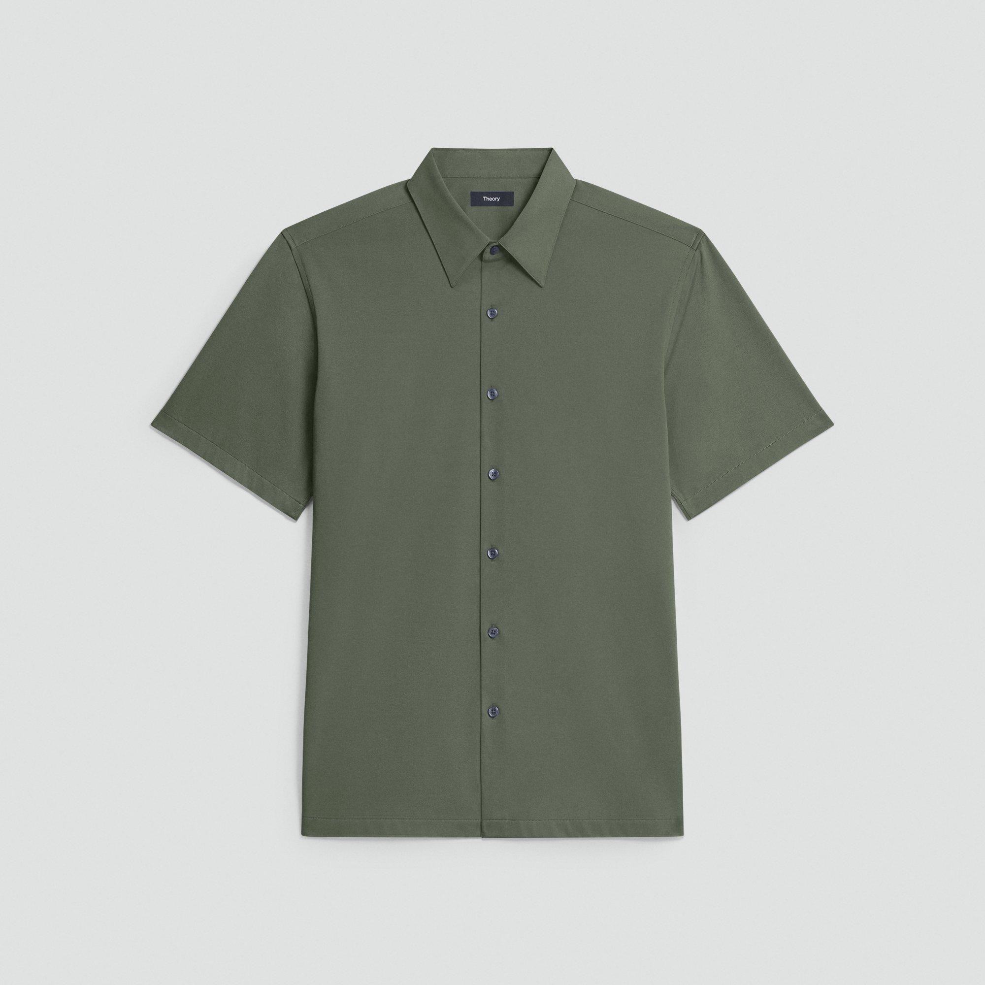 Irving Short-Sleeve Shirt in Structure Knit