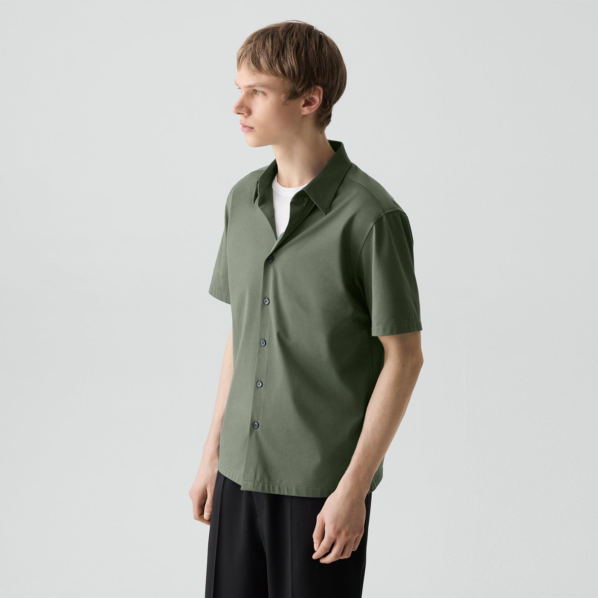 Irving Short-Sleeve Shirt in Structure Knit