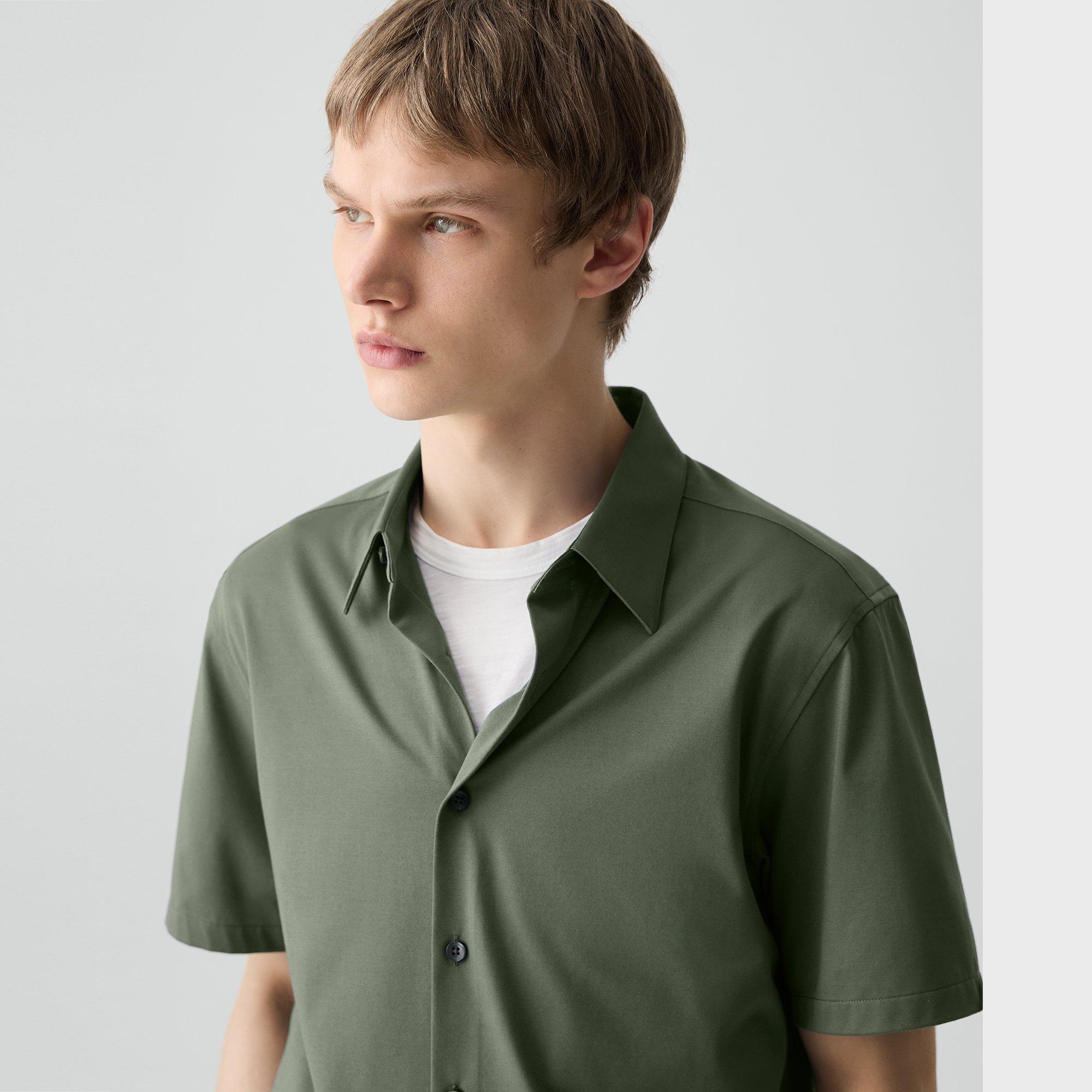 Irving Short-Sleeve Shirt in Structure Knit