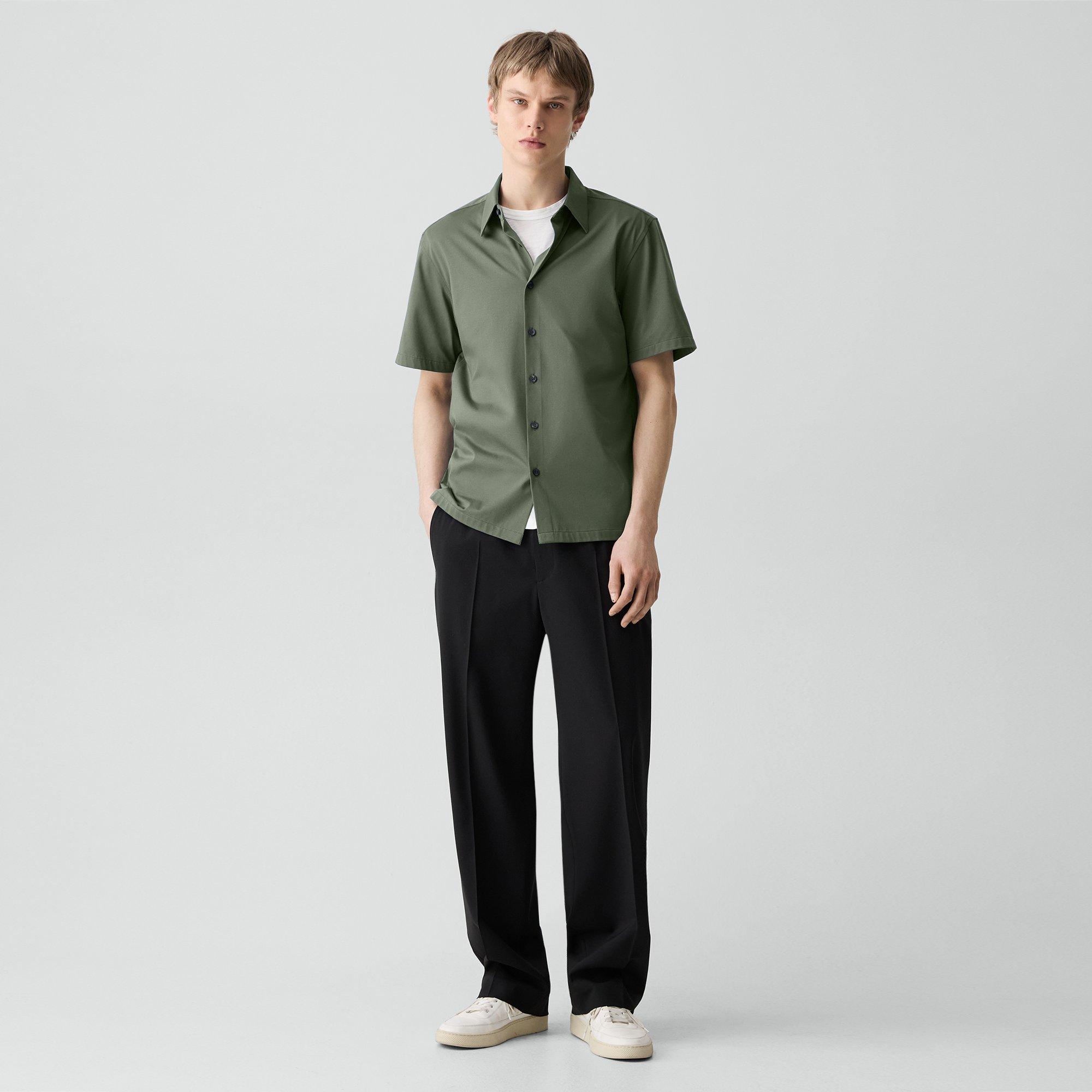 Irving Short-Sleeve Shirt in Structure Knit