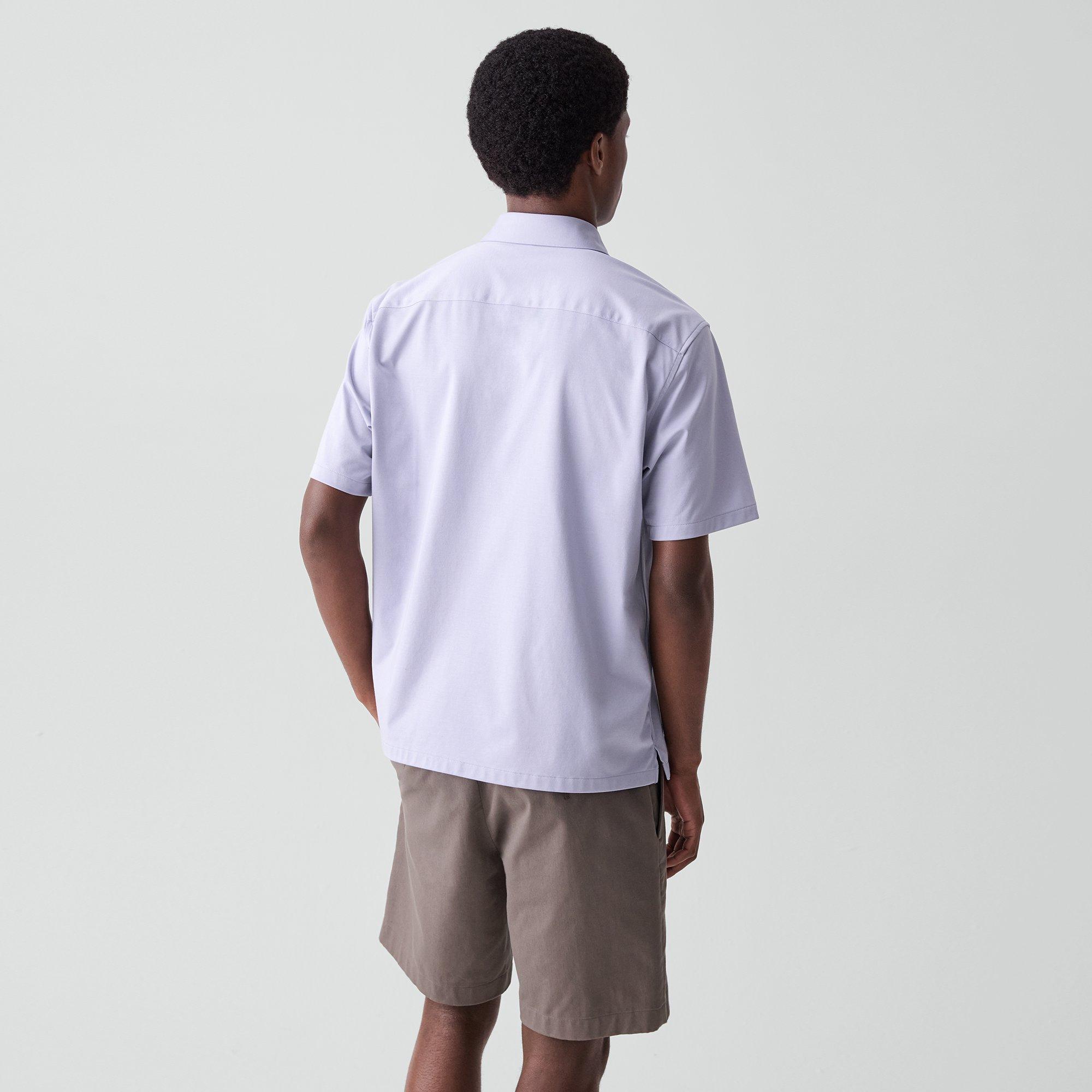 Irving Short-Sleeve Shirt in Structure Knit