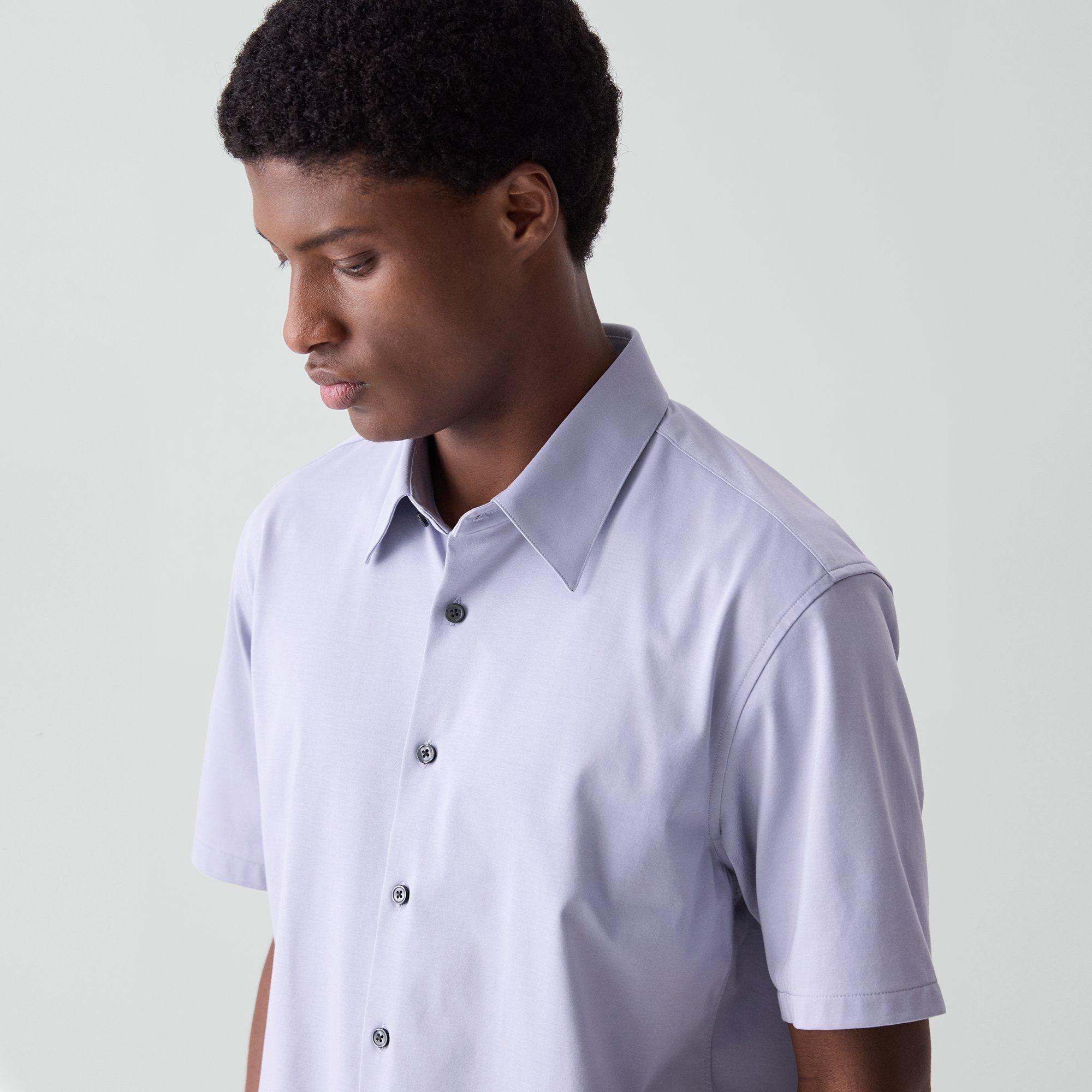 Irving Short-Sleeve Shirt in Structure Knit