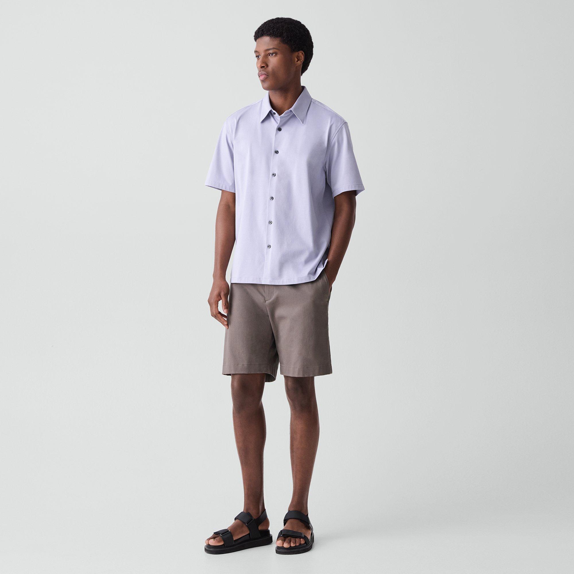 Irving Short-Sleeve Shirt in Structure Knit