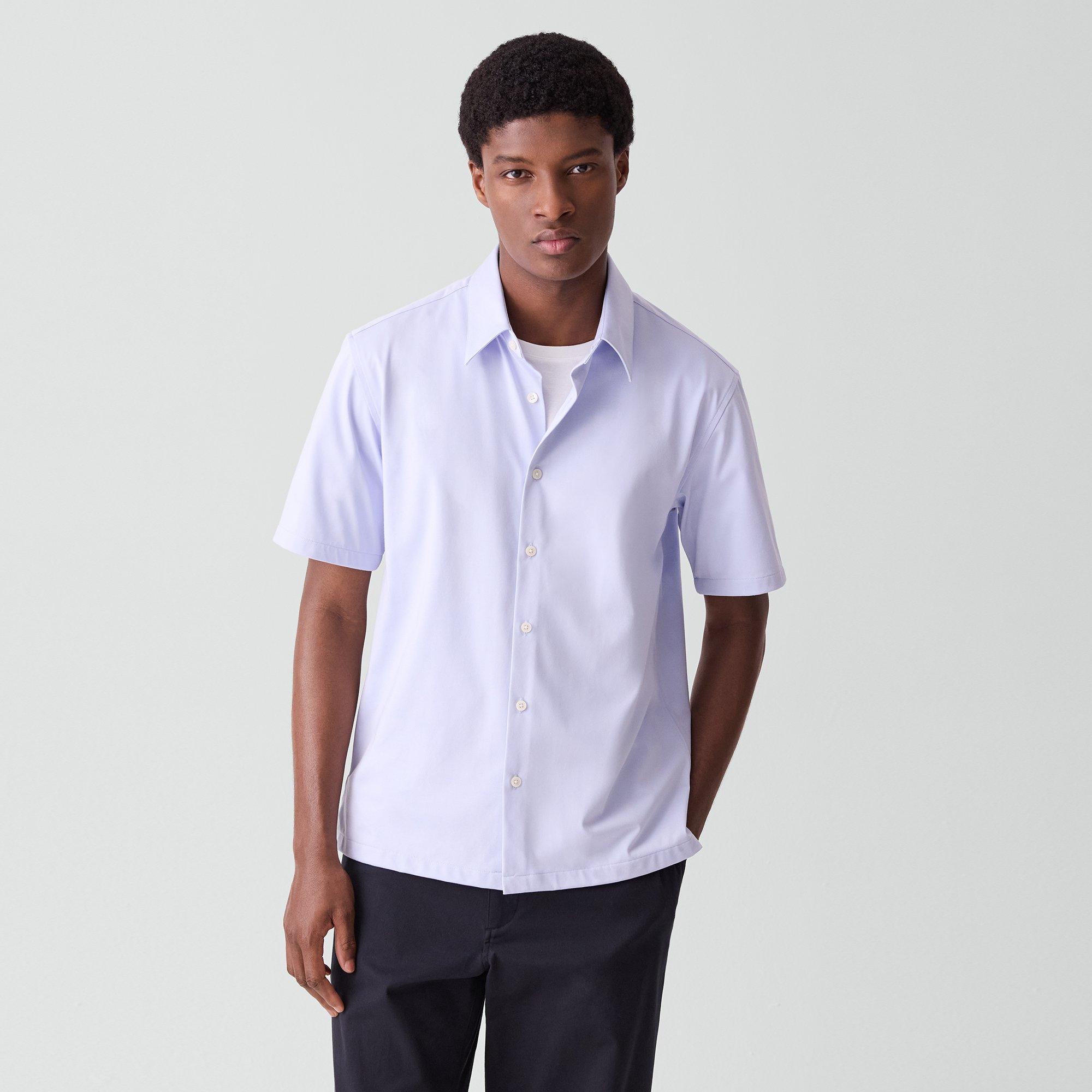 Irving Short-Sleeve Shirt in Structure Knit