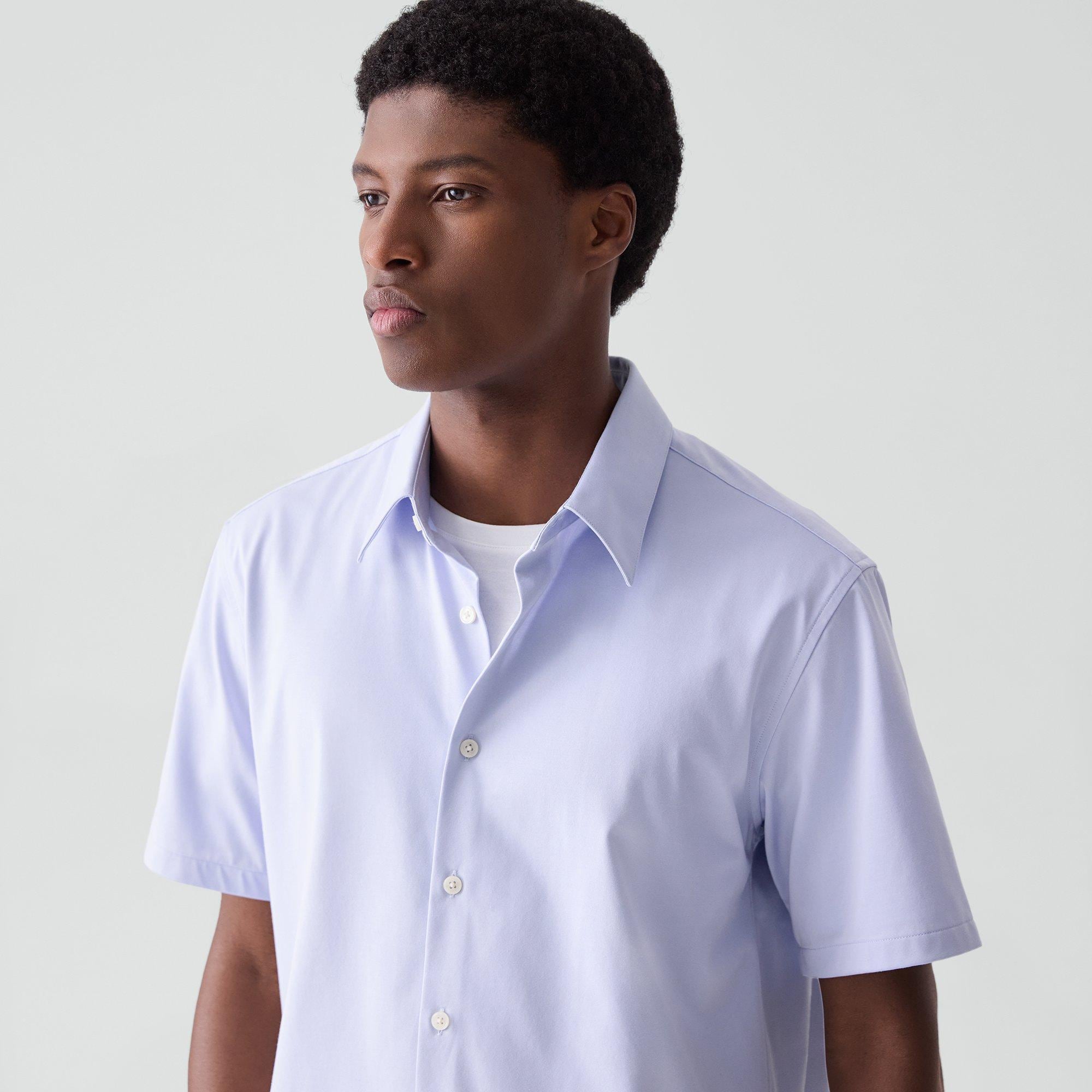 Irving Short-Sleeve Shirt in Structure Knit