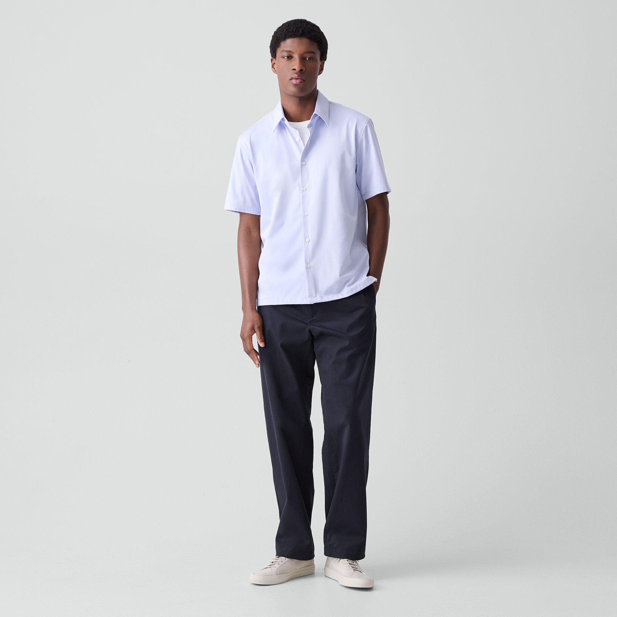 Irving Short-Sleeve Shirt in Structure Knit