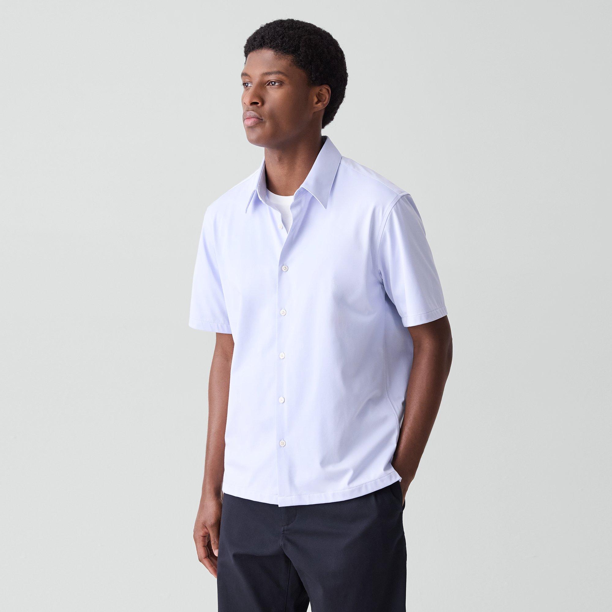 Irving Short-Sleeve Shirt in Structure Knit