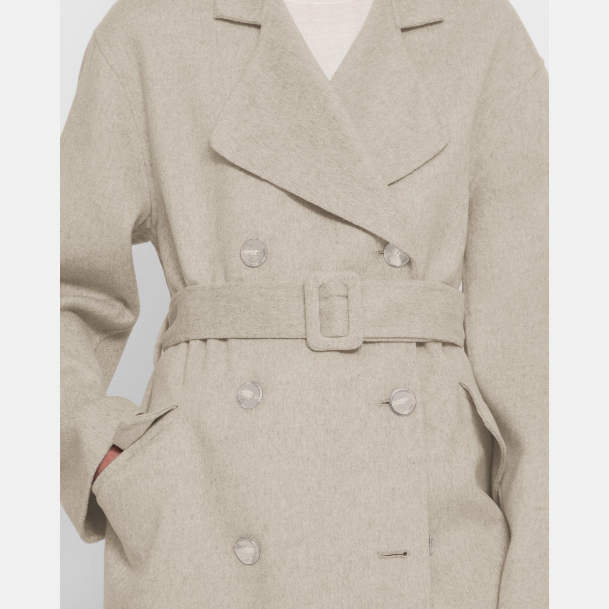 Trench Coat in Double-Face Wool-Cashmere