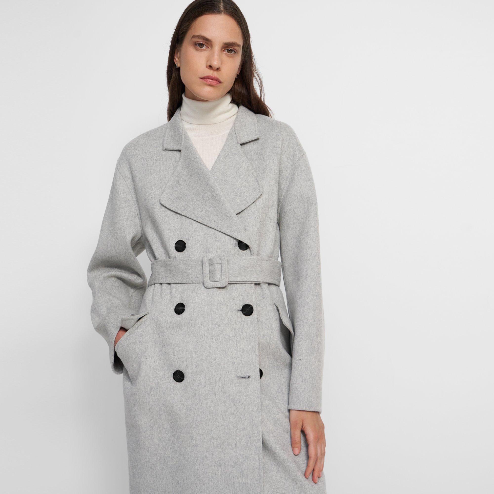 Trench Coat in Double Face Wool Cashmere