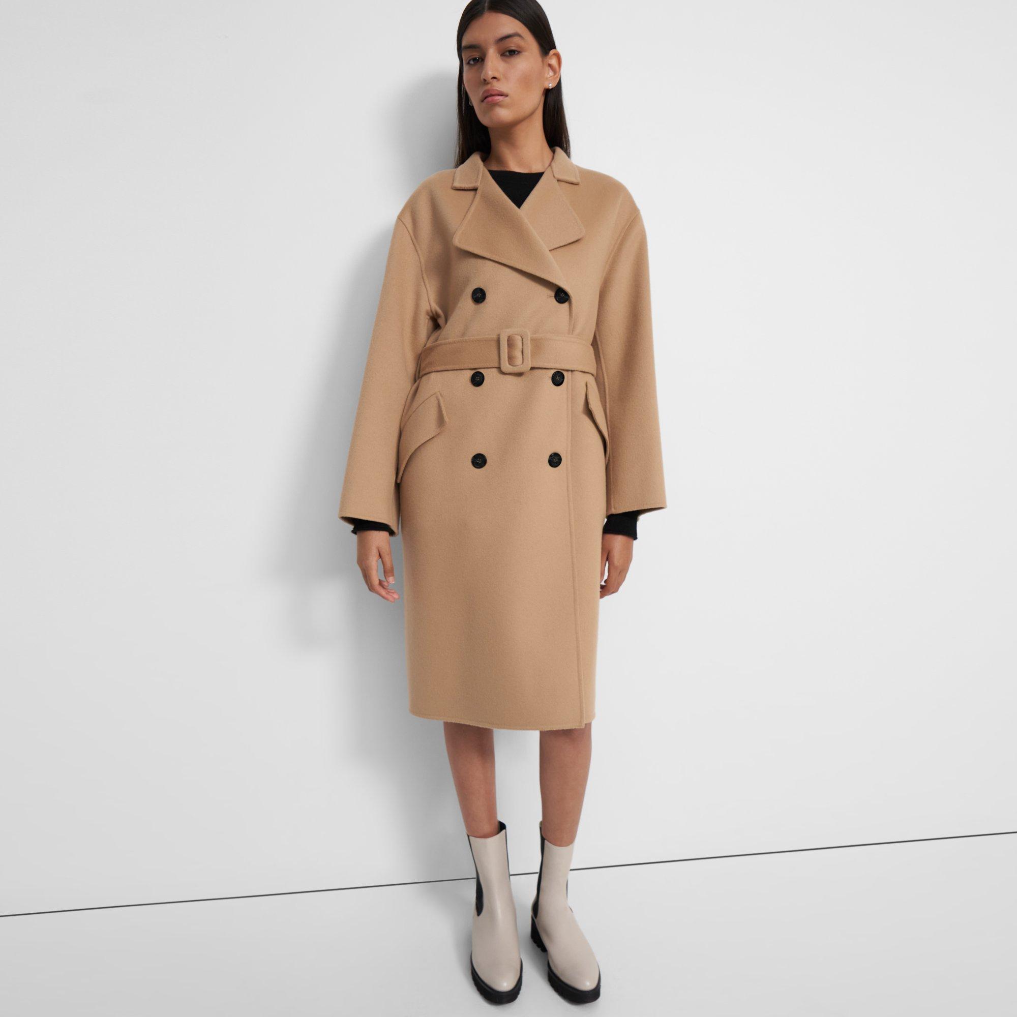 Double-Face Wool-Cashmere Trench Coat | Theory