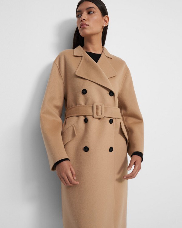 Trench Coat in Double-Face Wool-Cashmere