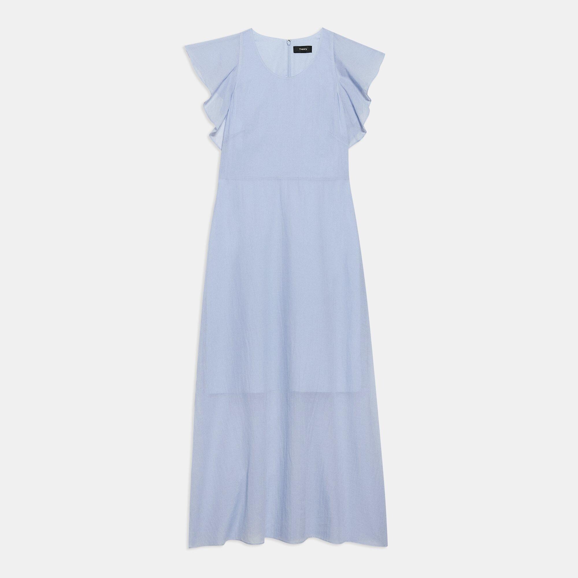 Ruffle Sleeve Dress in Organic Cotton