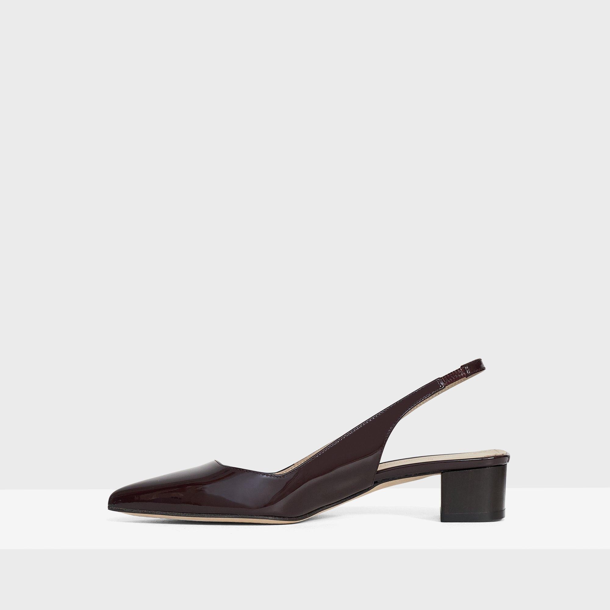 Patent Leather Block Heel Slingback | Theory