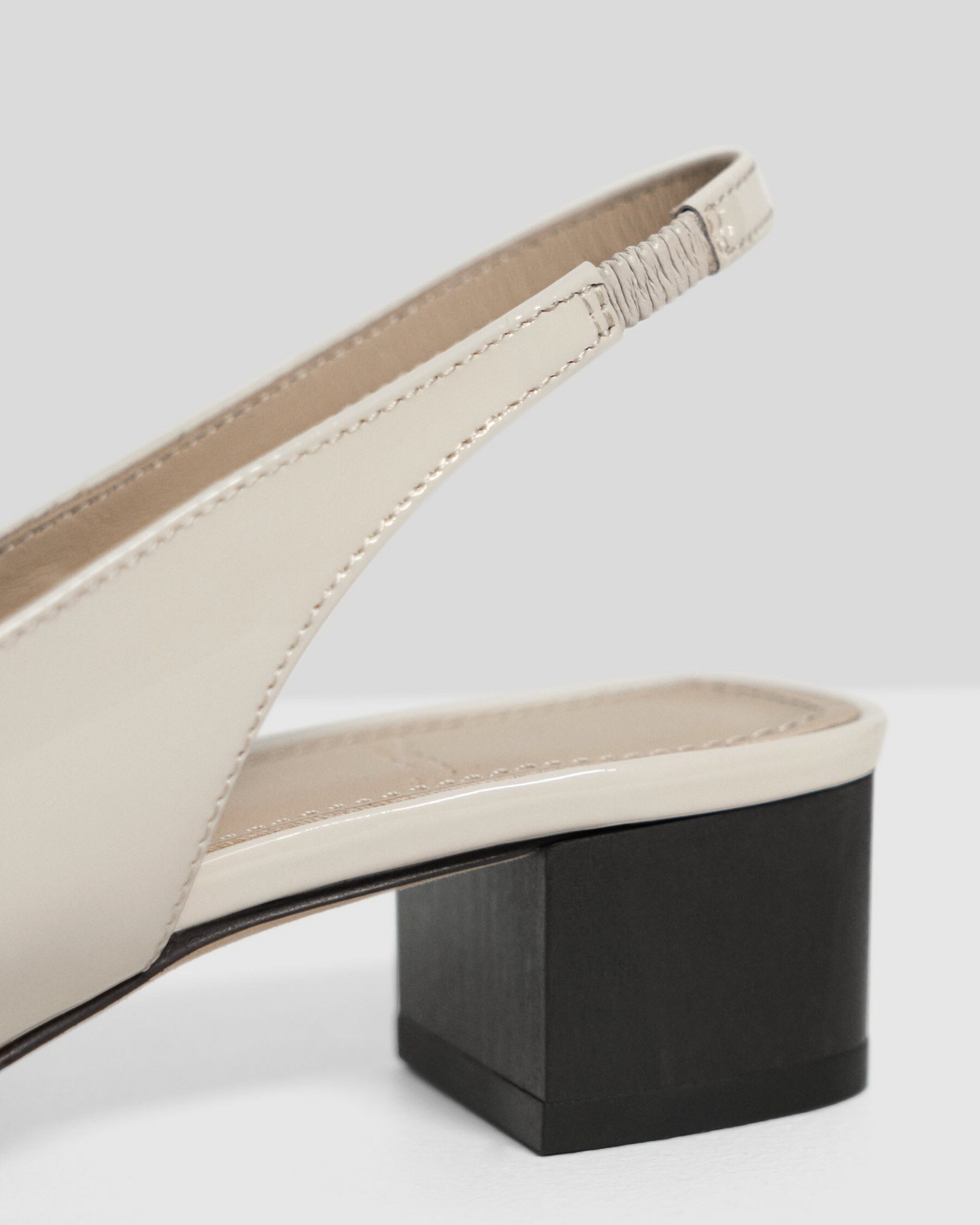 Block Heel Slingback in Patent Leather