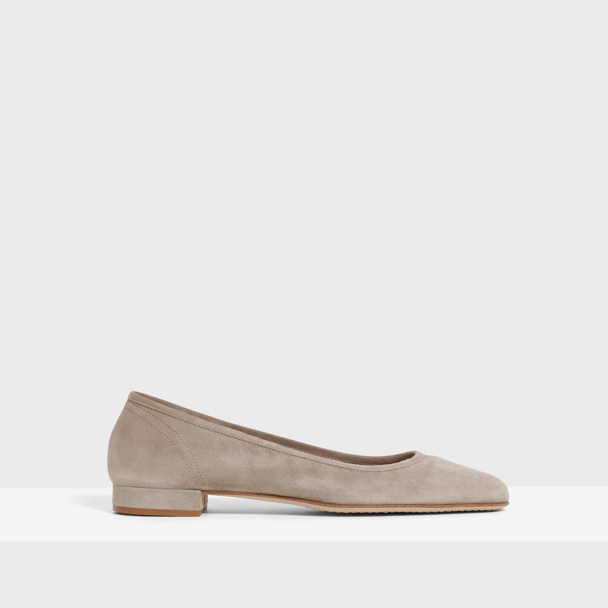 Unlined Flat in Suede
