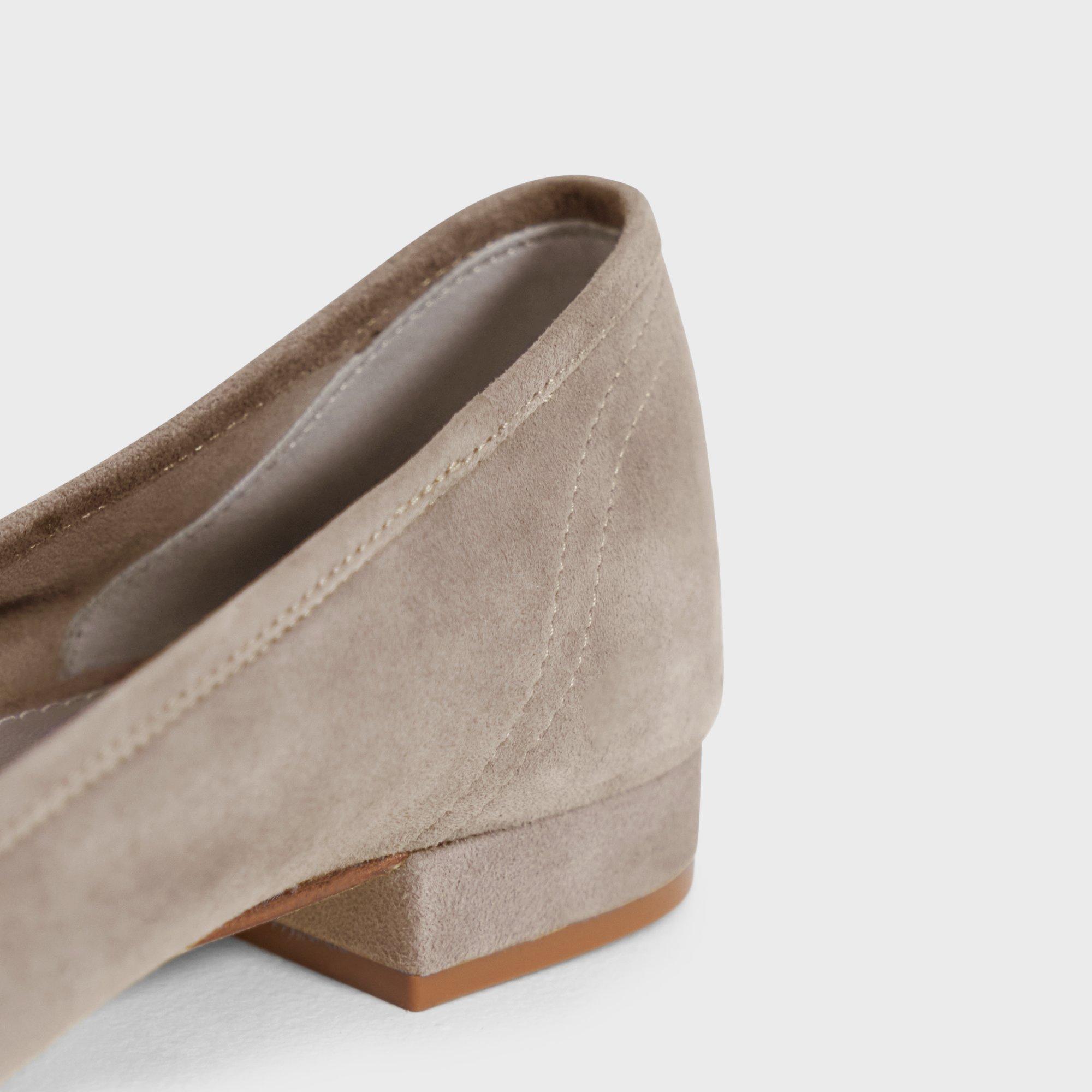 Unlined Flat in Suede