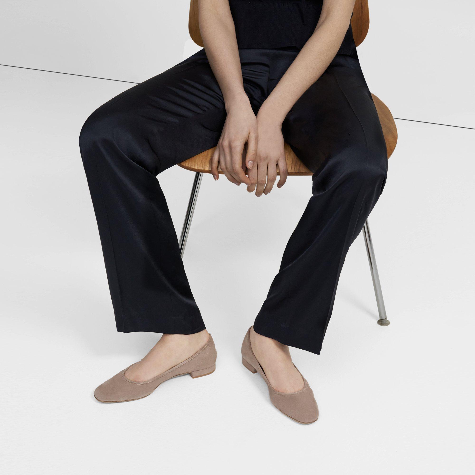 Unlined Flat in Suede