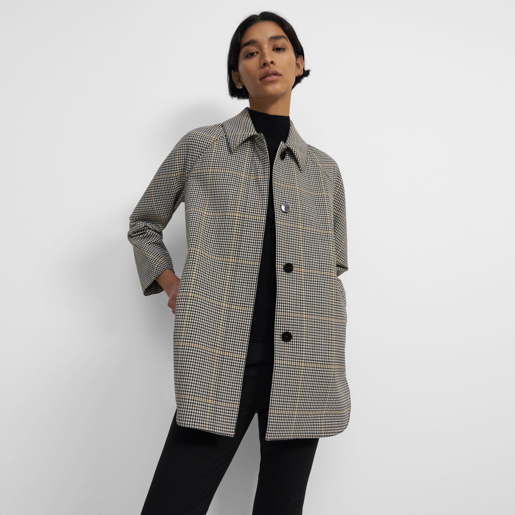 Quilted Car Coat, Zip and Snap Placket, Roung Collar Front Pockets -  Chadwicks Timeless Classics