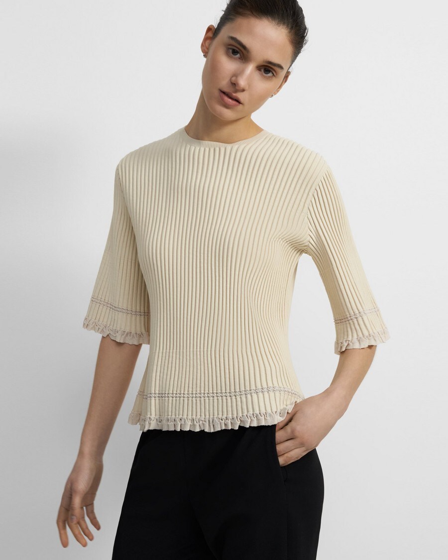 Ribbed T-Shirt in Eco Knit
