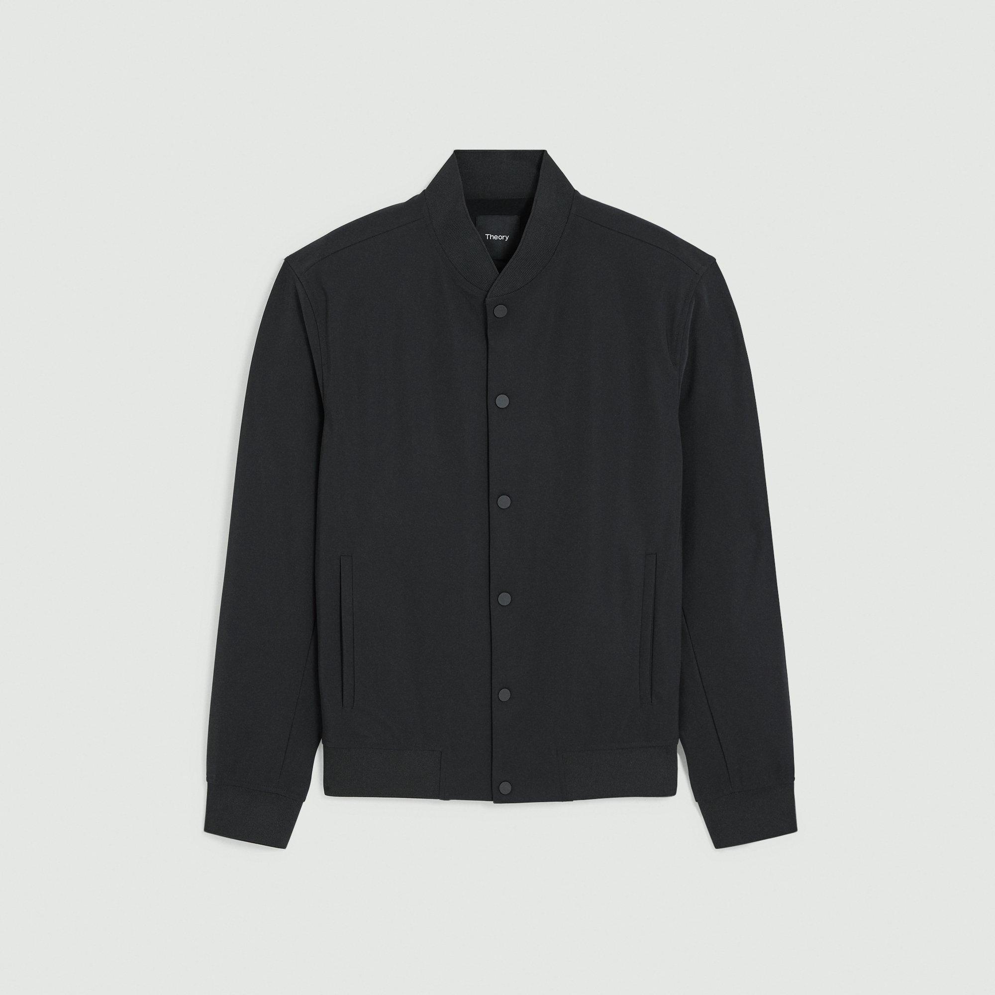 Black Precision Ponte Murphy Bomber Jacket | Theory