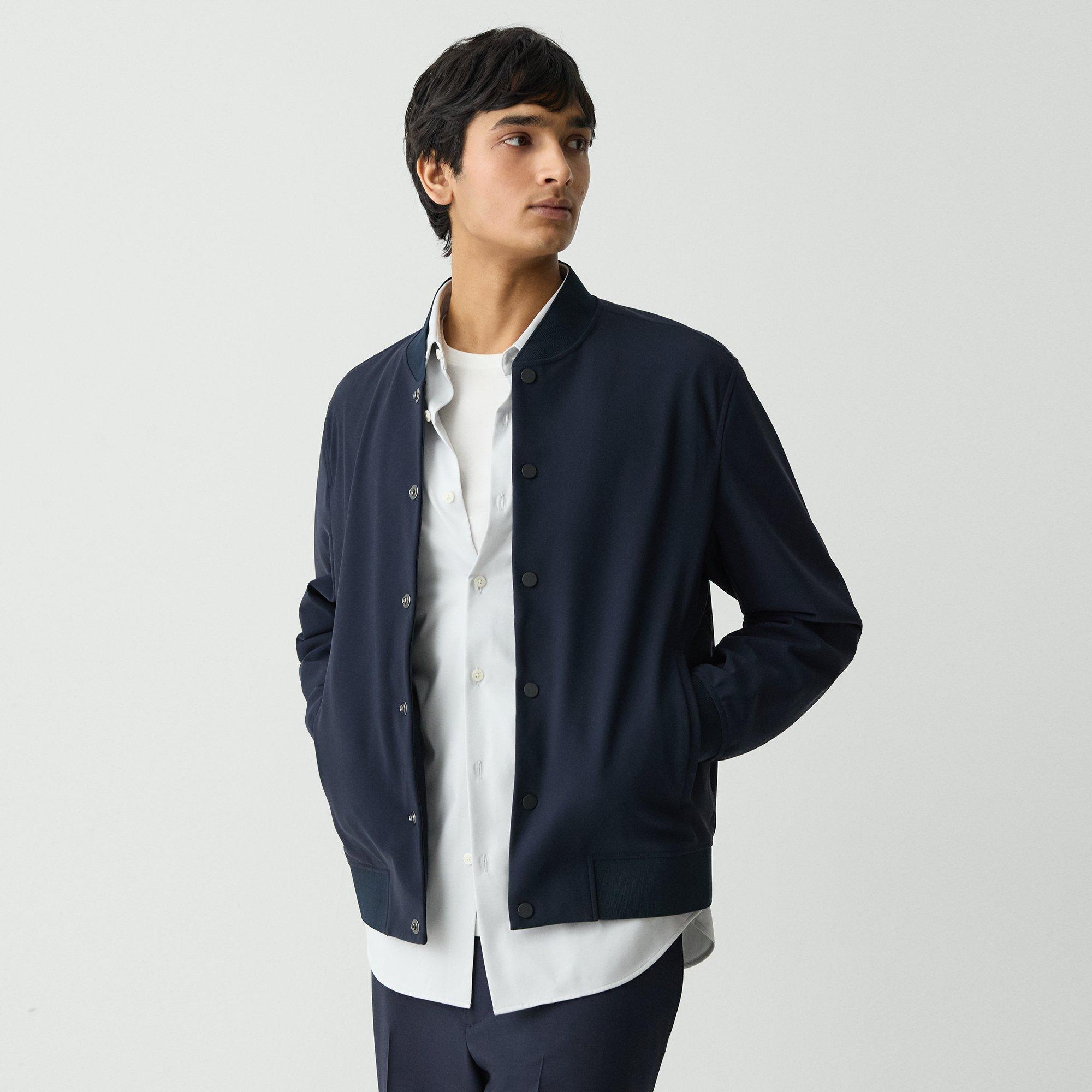 Blue Precision Ponte Murphy Bomber Jacket | Theory