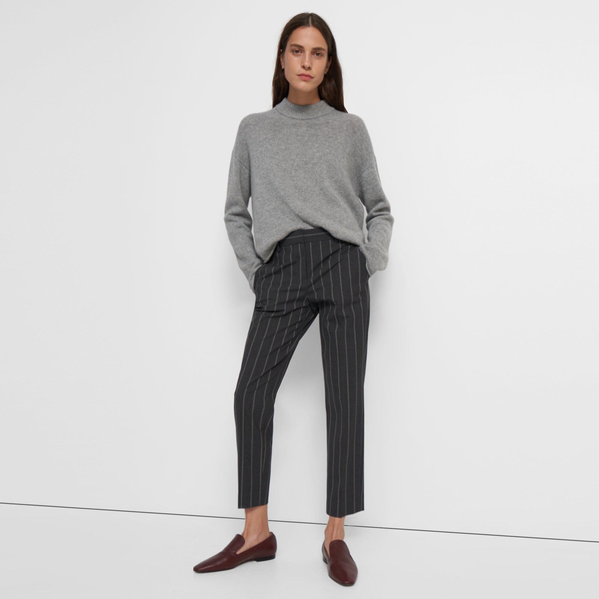 Striped Good Wool Treeca Pant | Theory