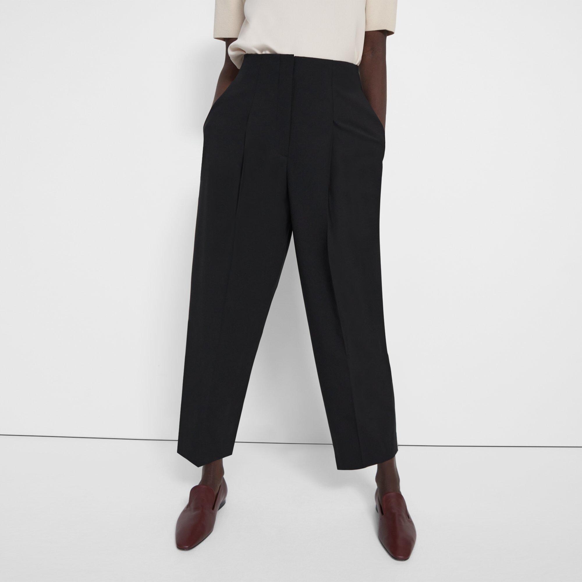 Oversized Silver Belted Carrot Black Pants – Lassiva Collection